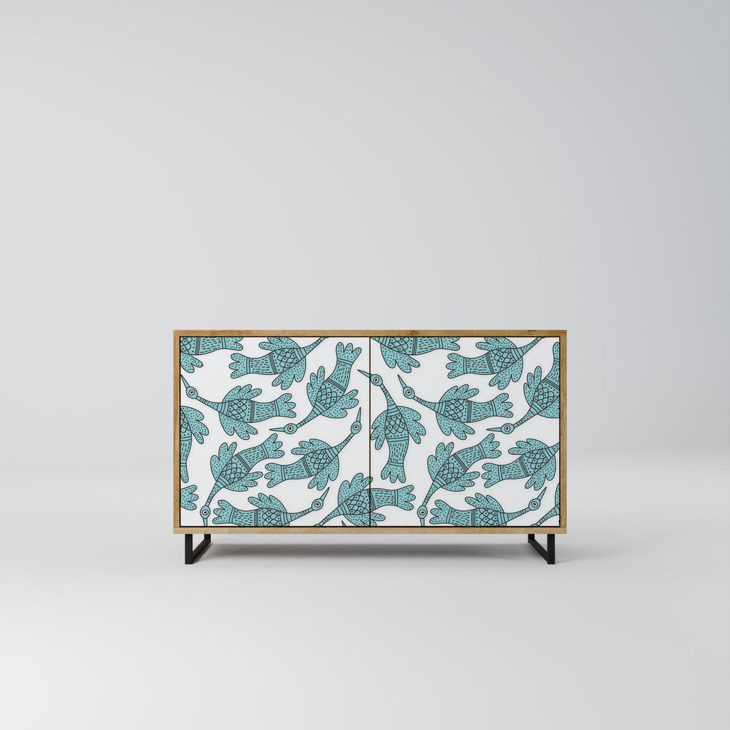 Buffet 2 portes WATERSPOUT SONGIBIRD effet chêne