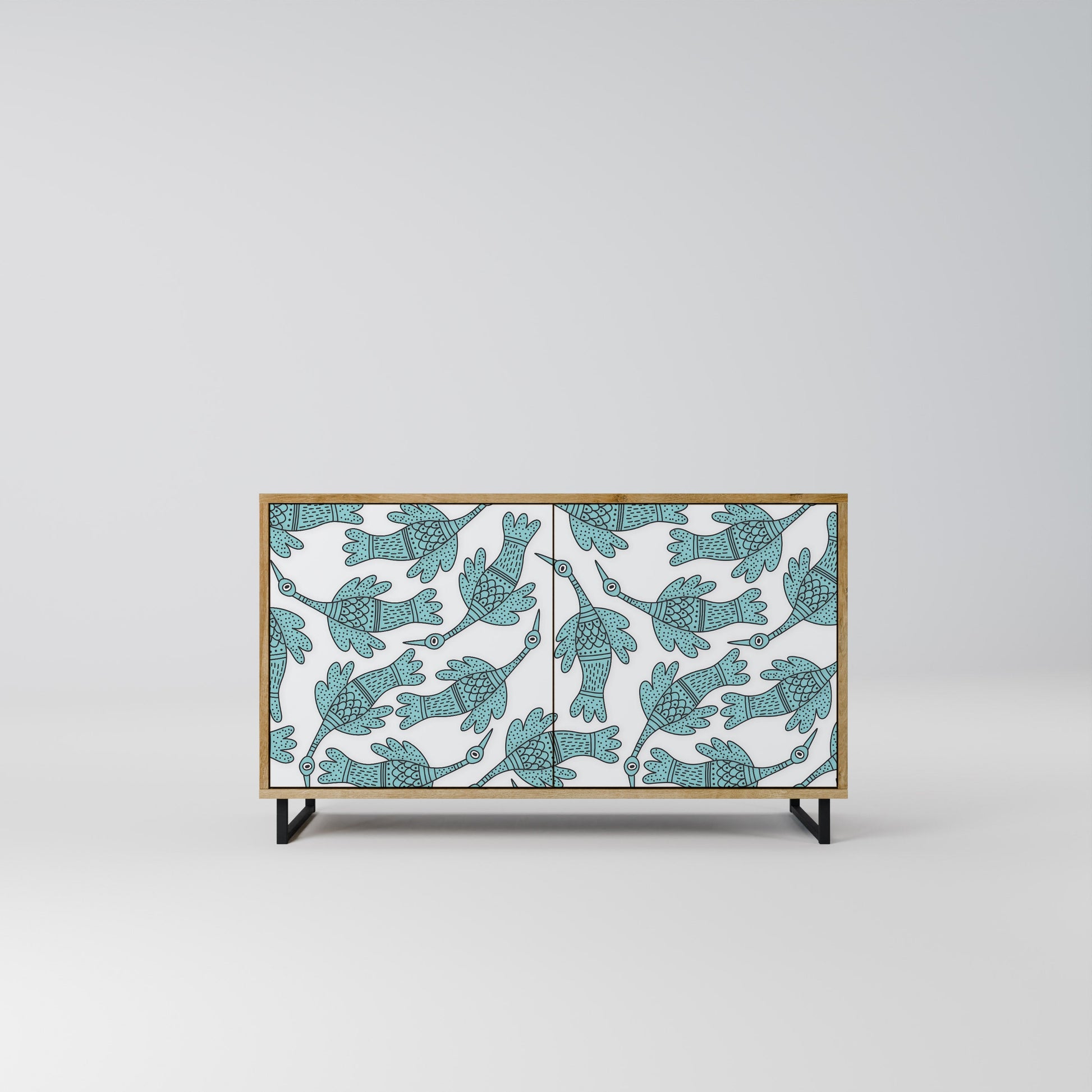 Buffet 2 portes WATERSPOUT SONGIBIRD effet chêne