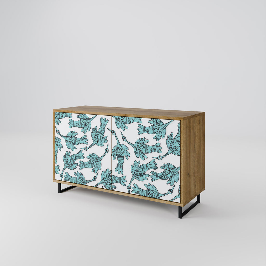 Buffet 2 portes WATERSPOUT SONGIBIRD effet chêne