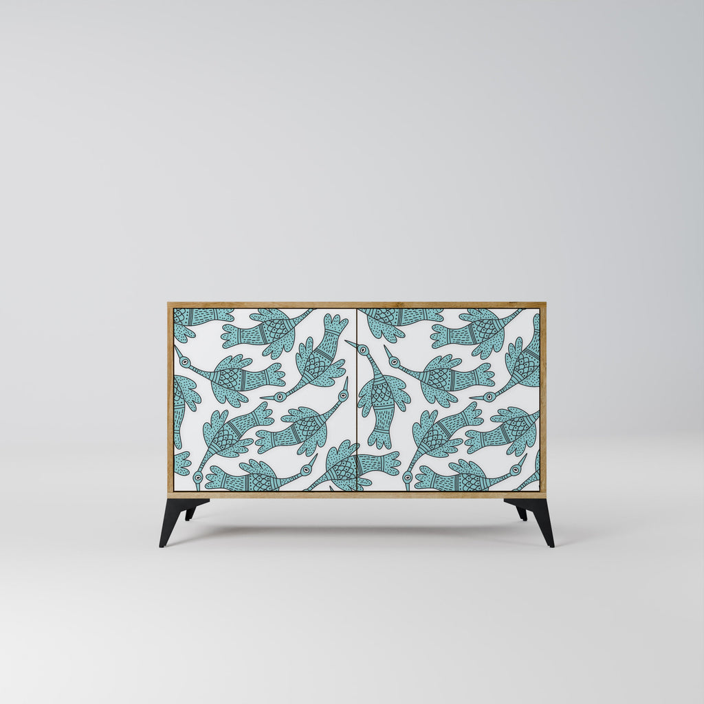 Buffet 2 portes WATERSPOUT SONGIBIRD effet chêne