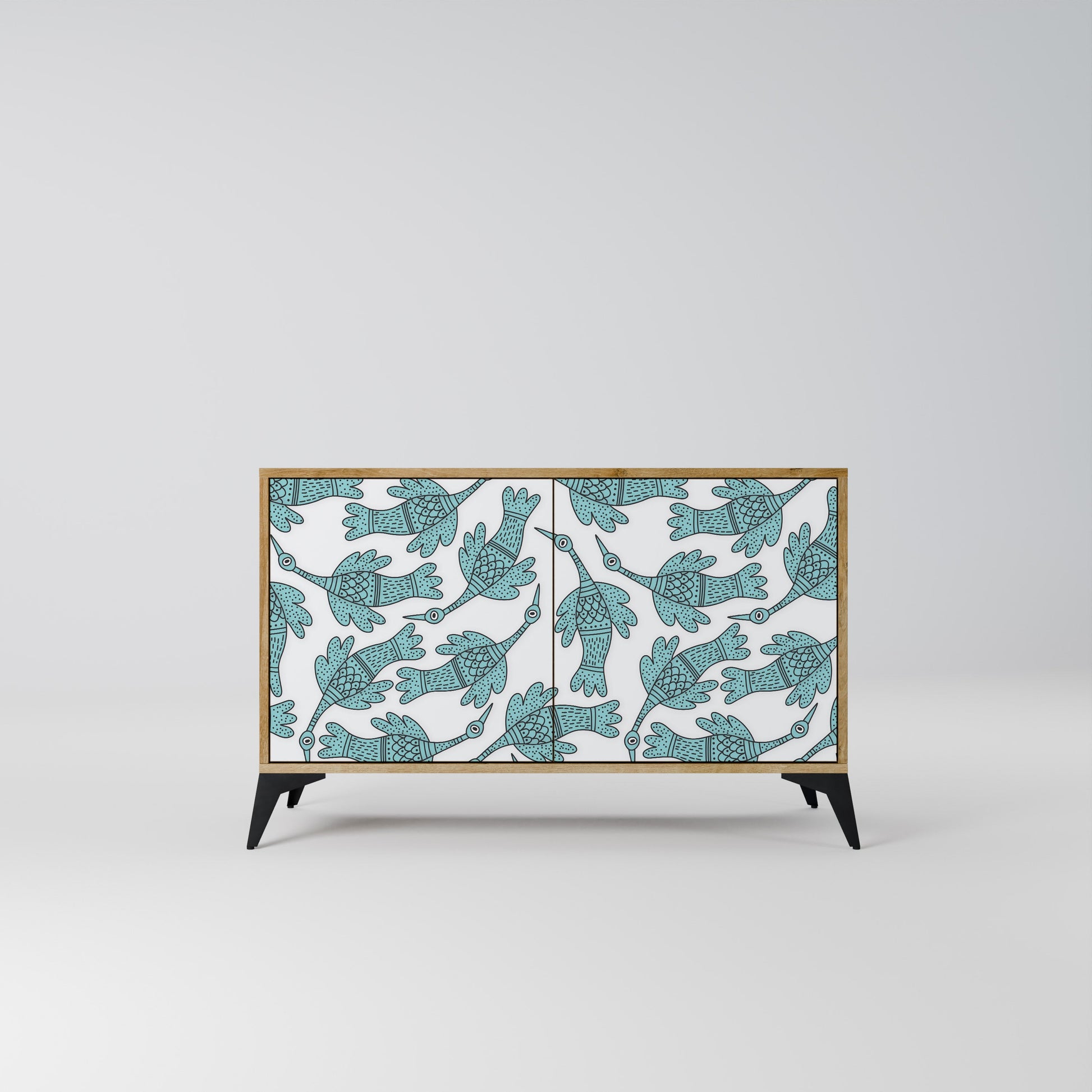 Buffet 2 portes WATERSPOUT SONGIBIRD effet chêne