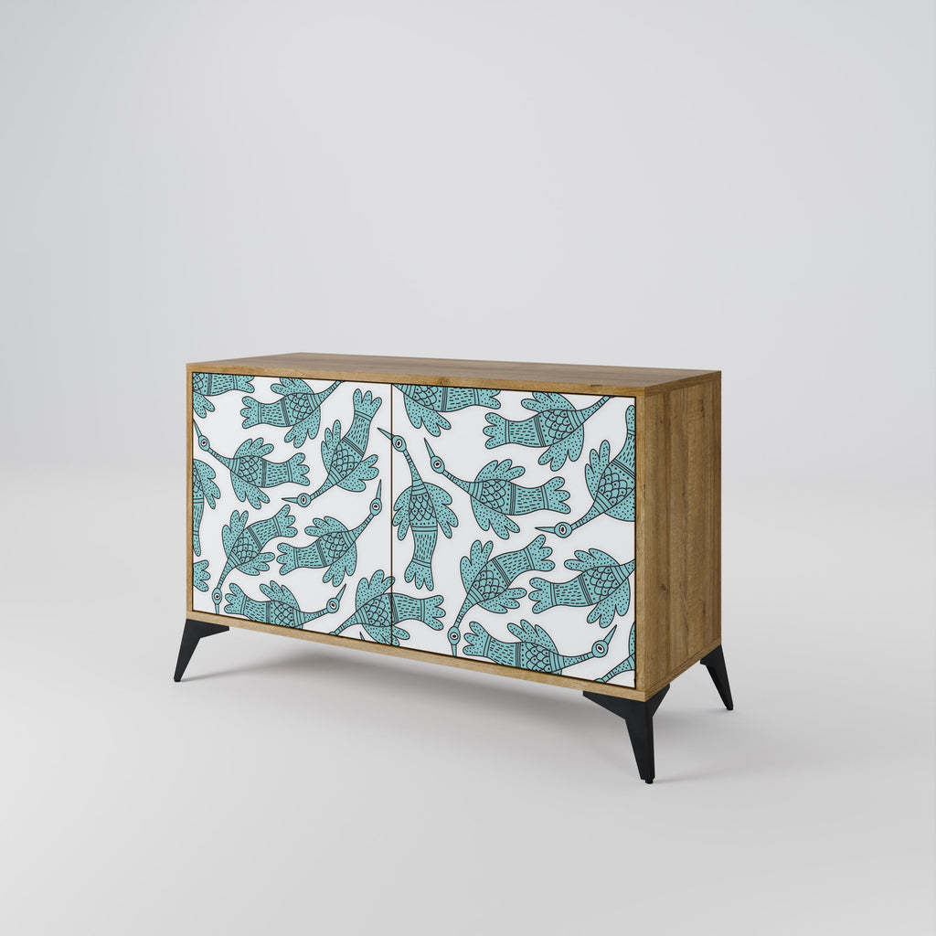 Buffet 2 portes WATERSPOUT SONGIBIRD effet chêne