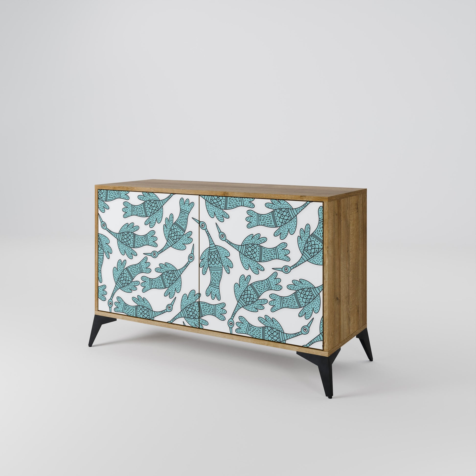 Buffet 2 portes WATERSPOUT SONGIBIRD effet chêne