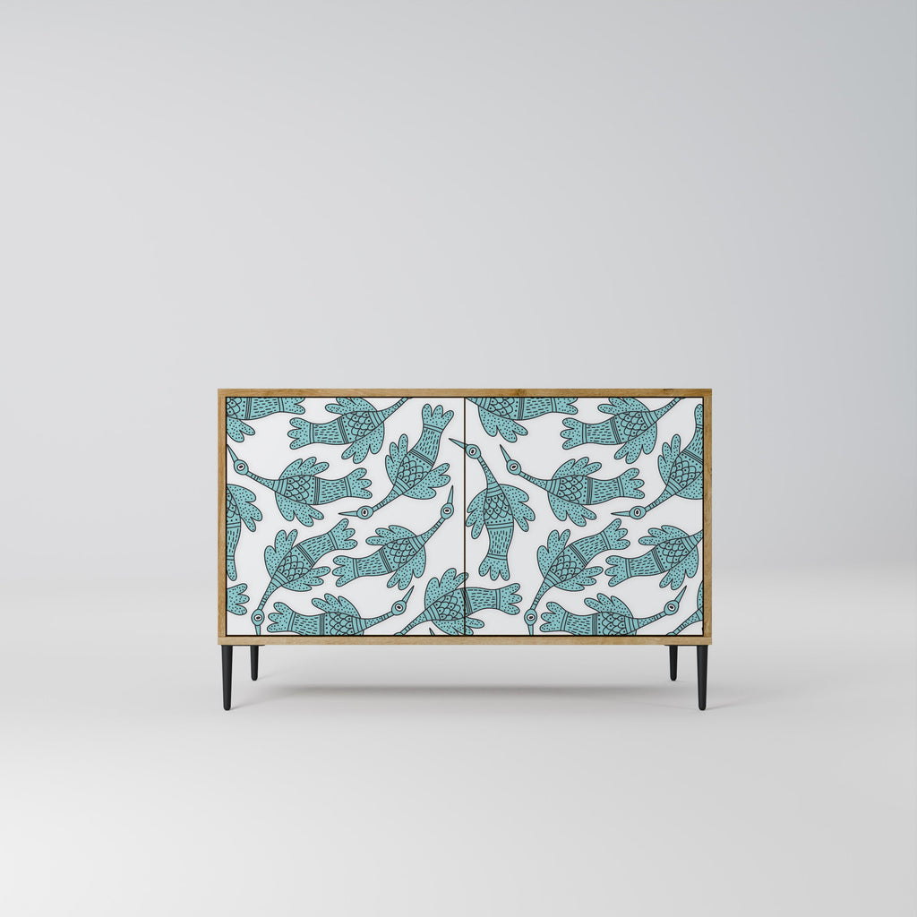 Buffet 2 portes WATERSPOUT SONGIBIRD effet chêne