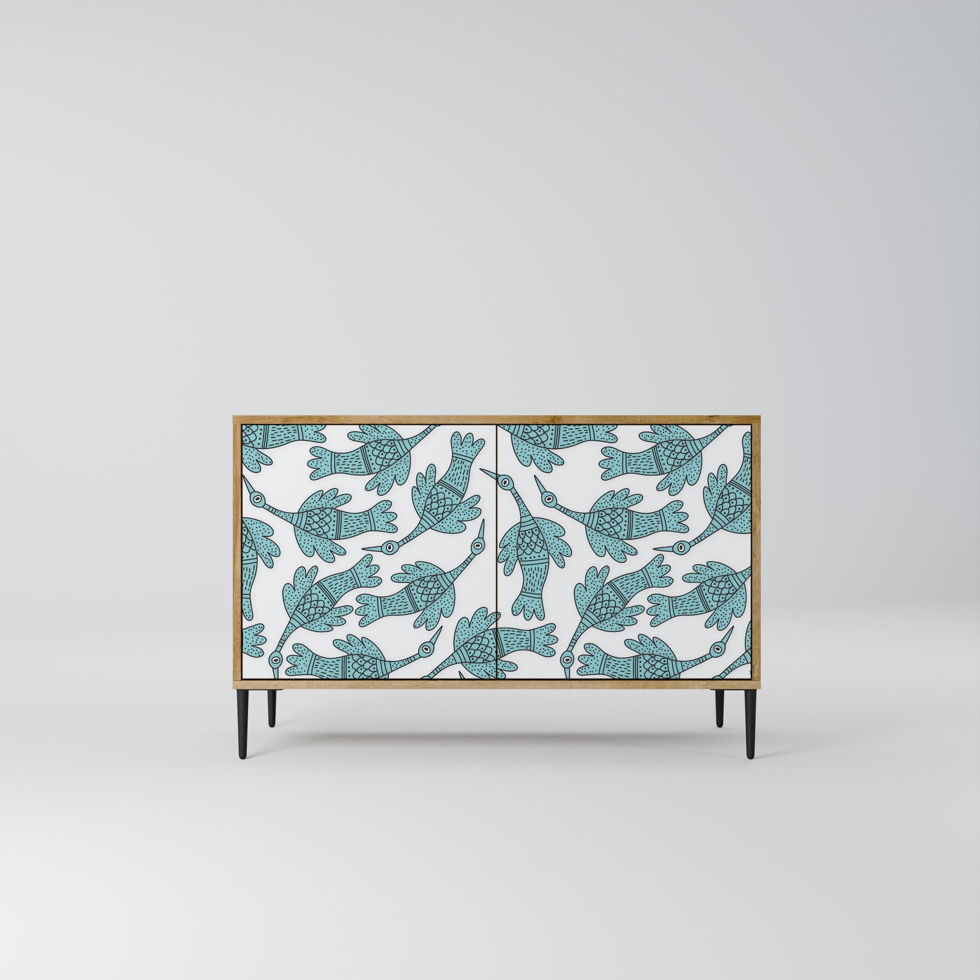 Buffet 2 portes WATERSPOUT SONGIBIRD effet chêne