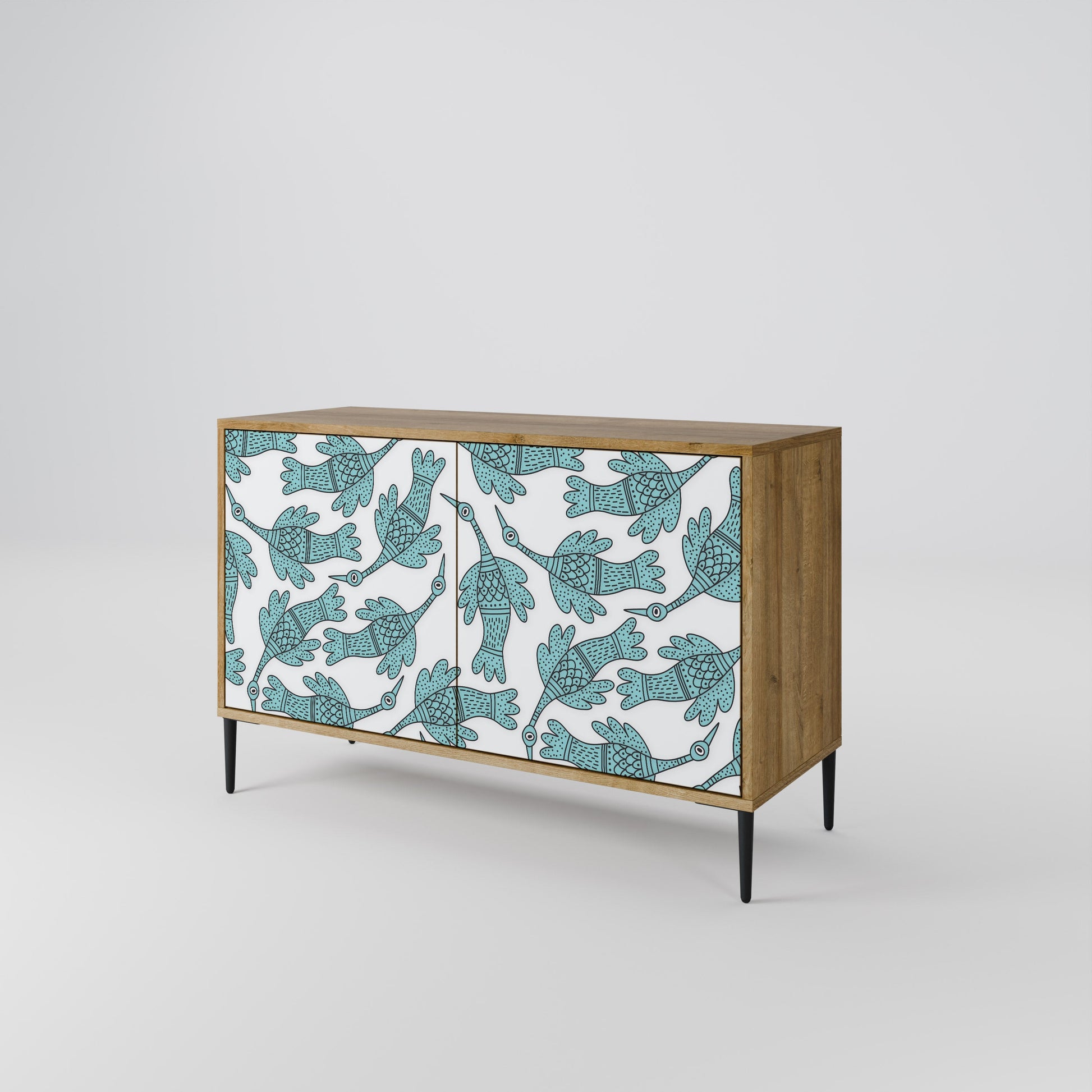 Buffet 2 portes WATERSPOUT SONGIBIRD effet chêne