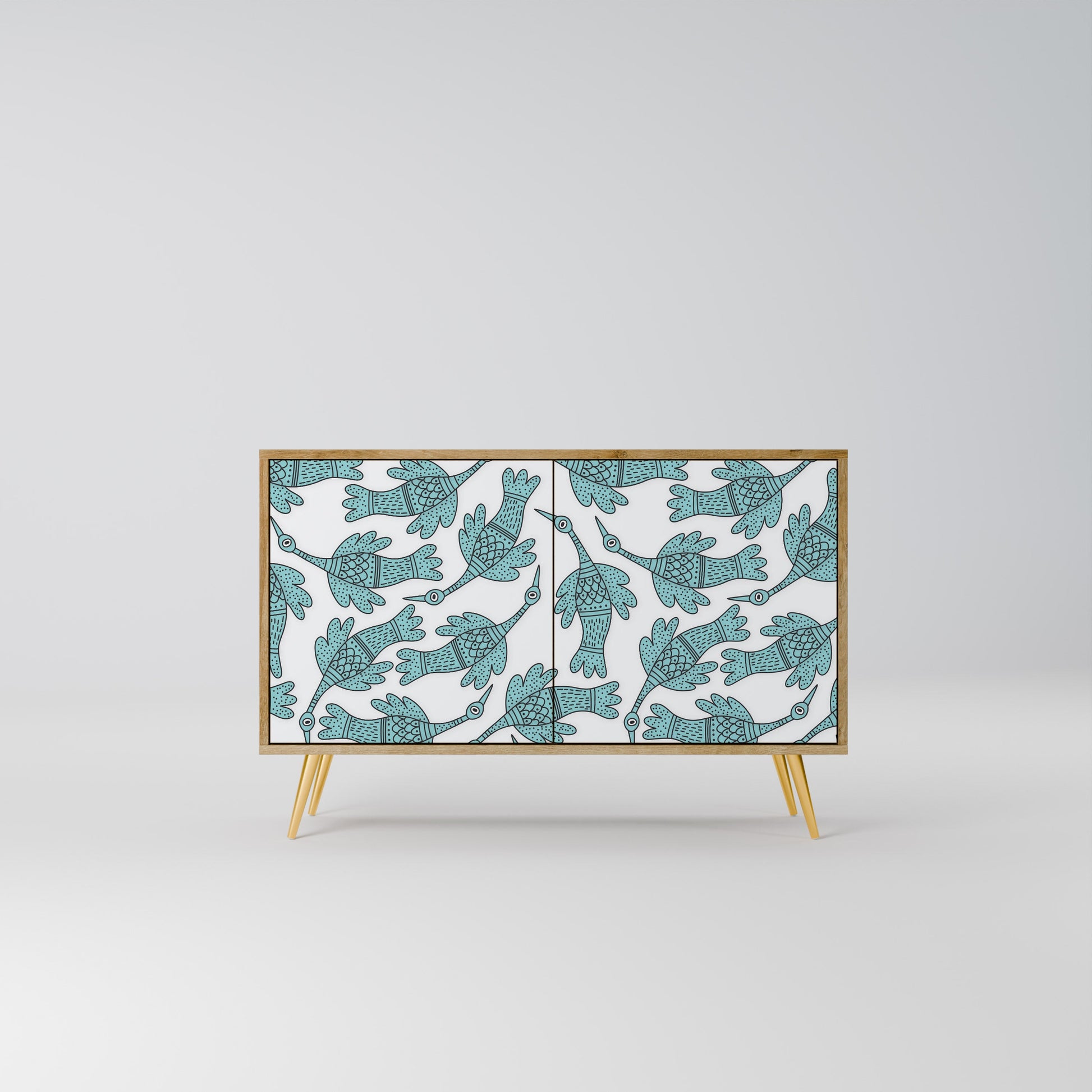 Buffet 2 portes WATERSPOUT SONGIBIRD effet chêne