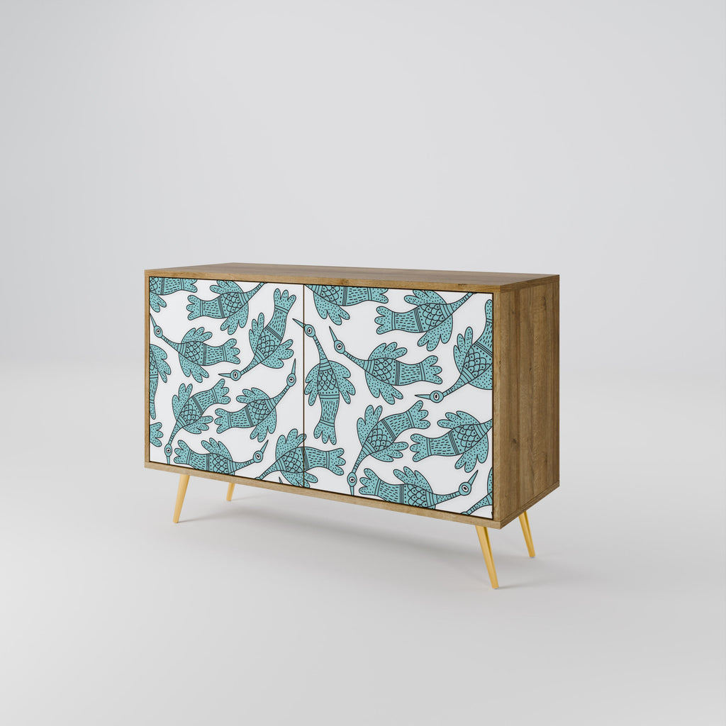 Buffet 2 portes WATERSPOUT SONGIBIRD effet chêne