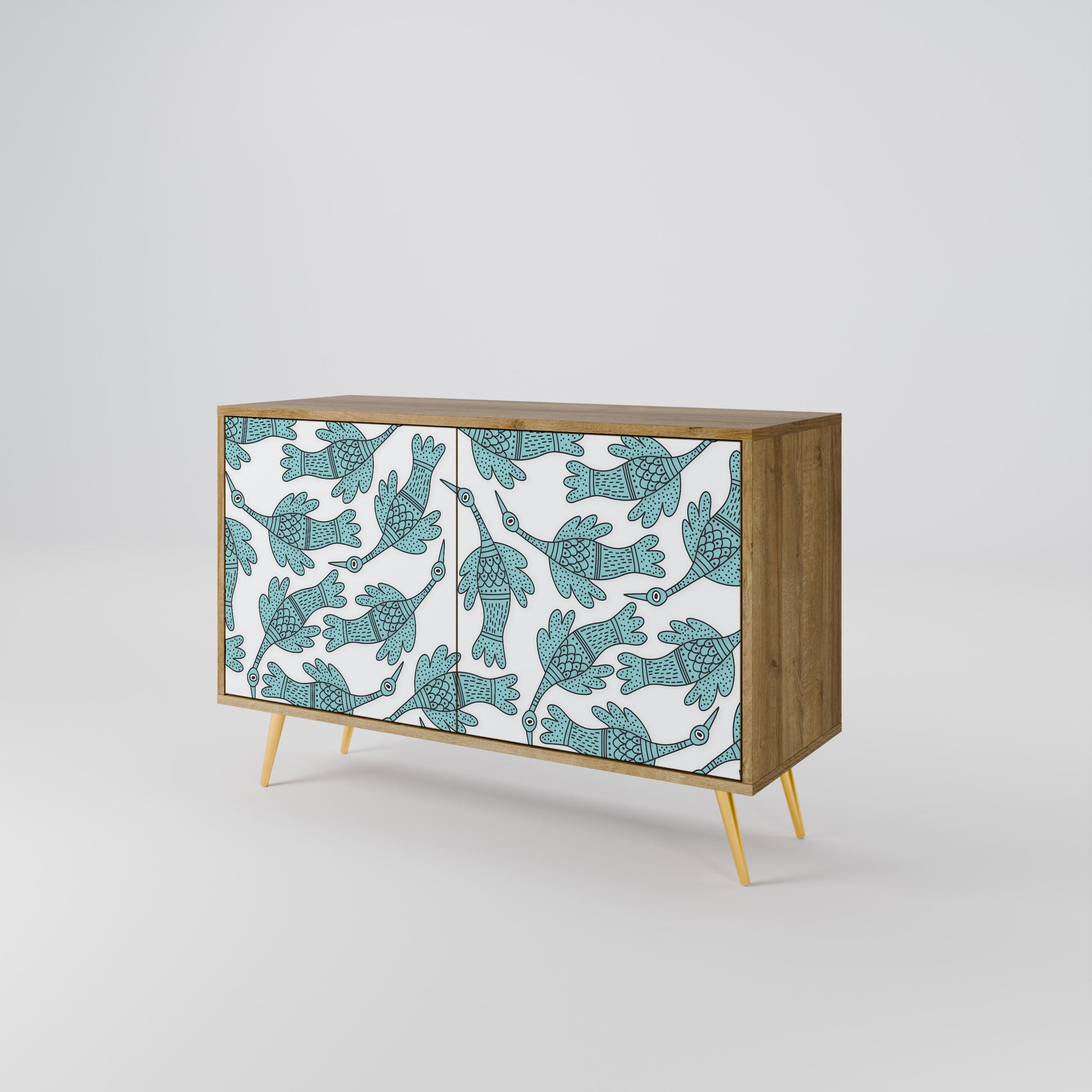 Buffet 2 portes WATERSPOUT SONGIBIRD effet chêne