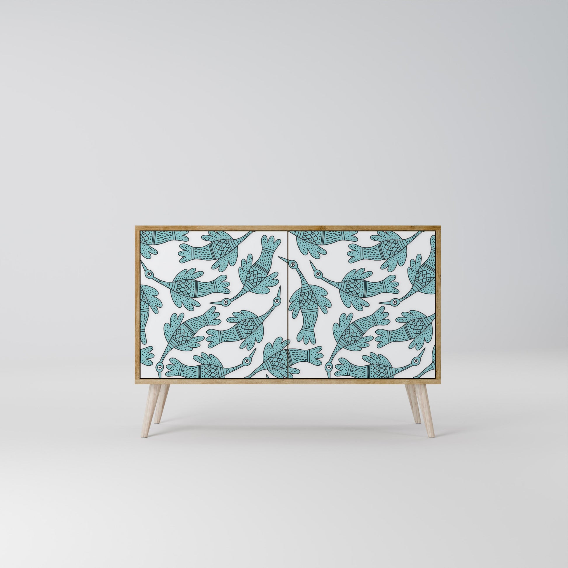 Buffet 2 portes WATERSPOUT SONGIBIRD effet chêne