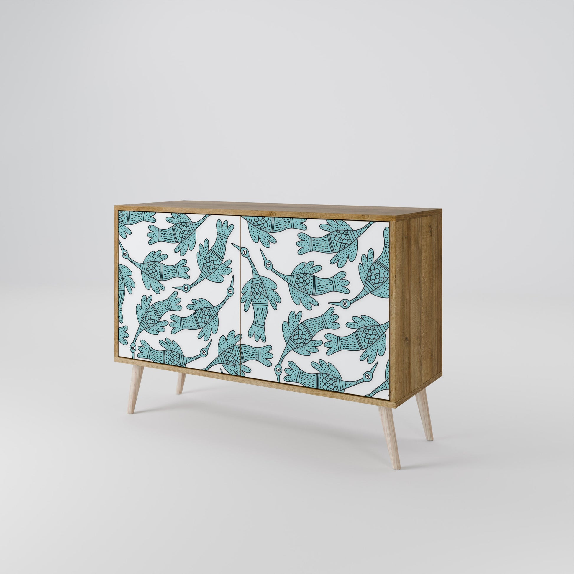 Buffet 2 portes WATERSPOUT SONGIBIRD effet chêne