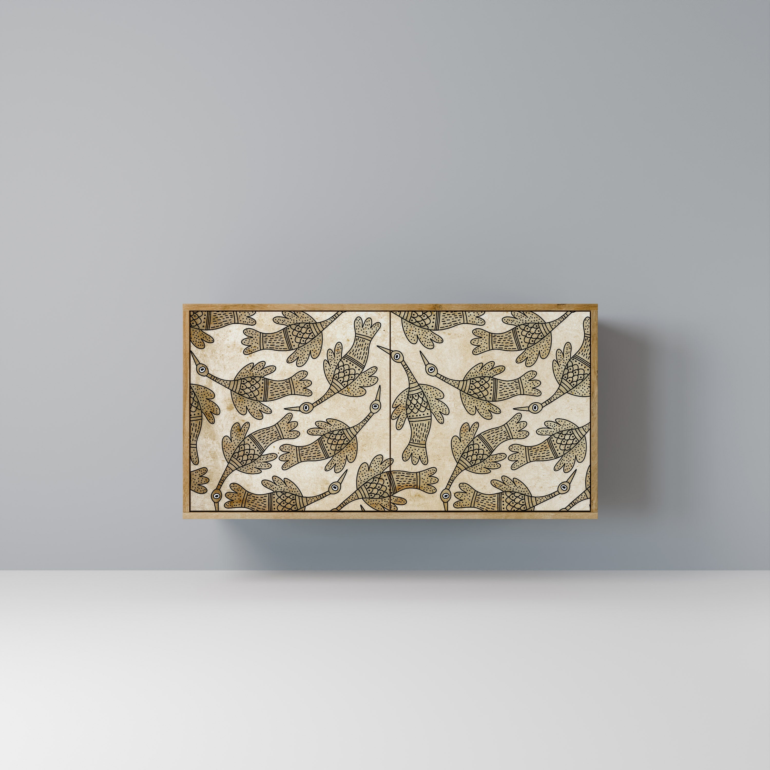 Buffet 2 portes ALMONDINE SONGBIRD effet chêne