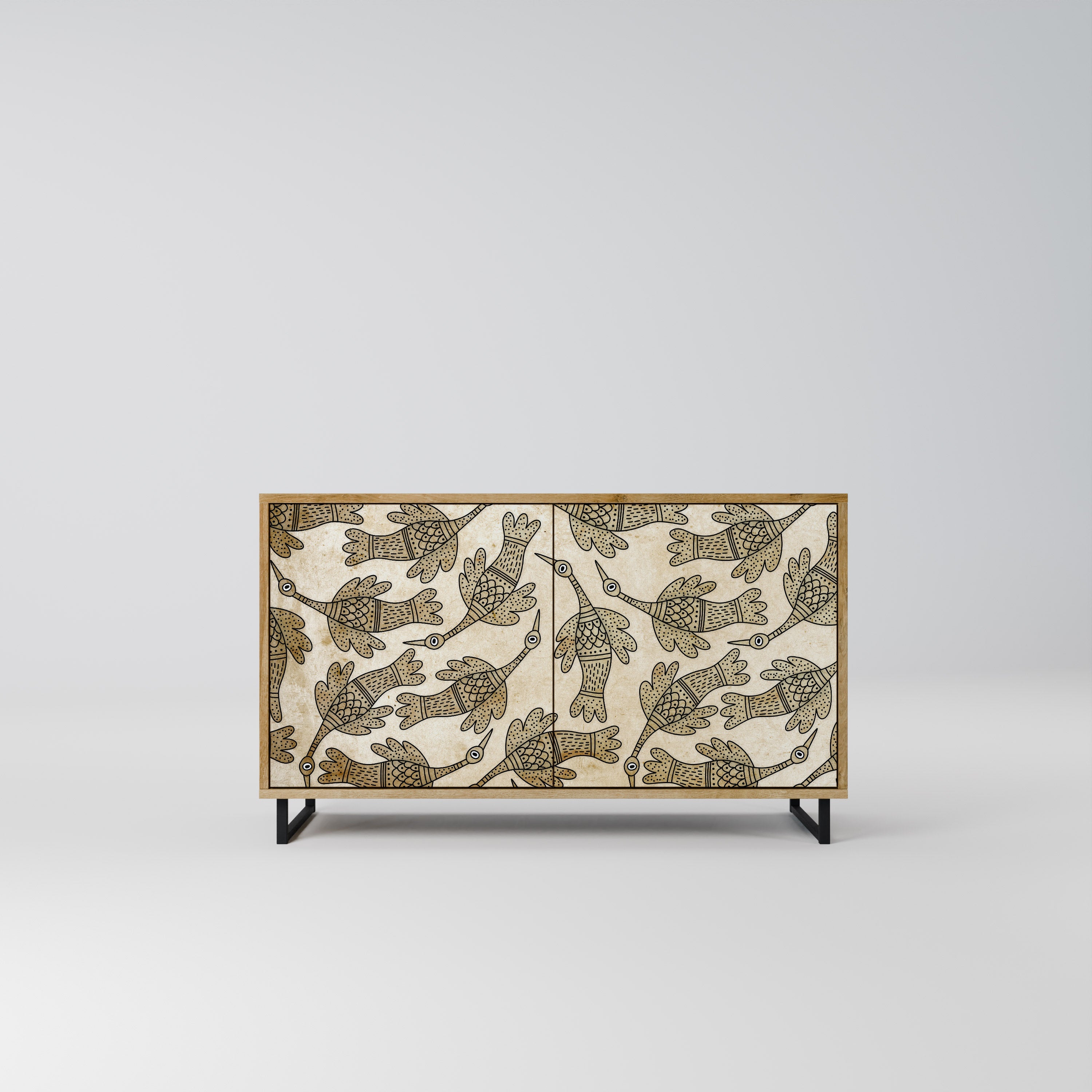 Buffet 2 portes ALMONDINE SONGBIRD effet chêne