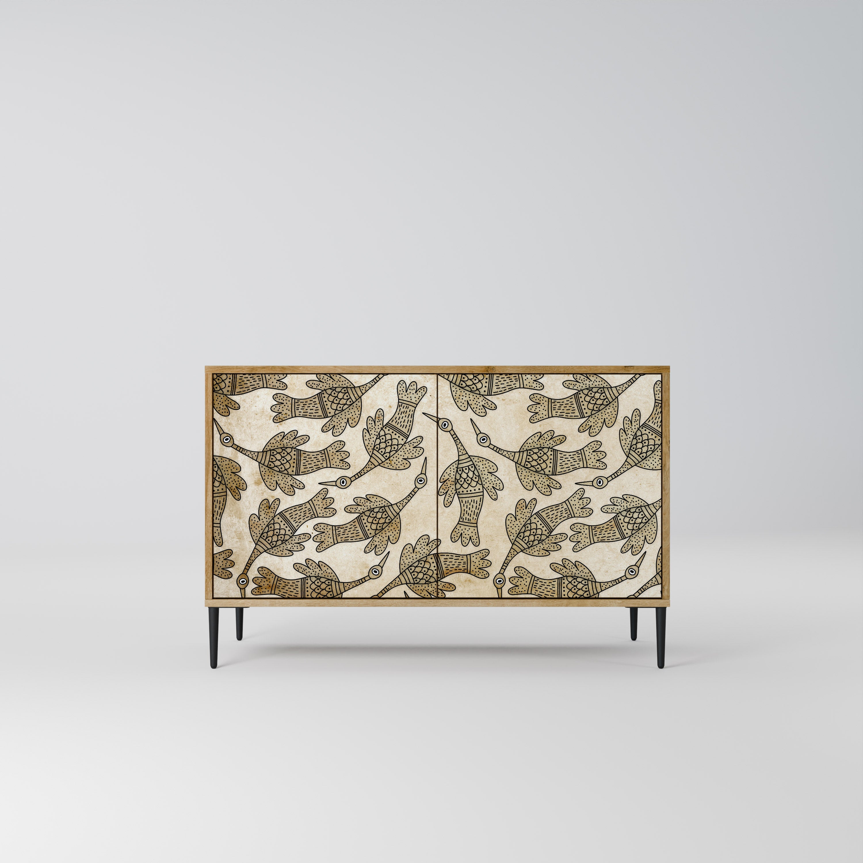 Buffet 2 portes ALMONDINE SONGBIRD effet chêne