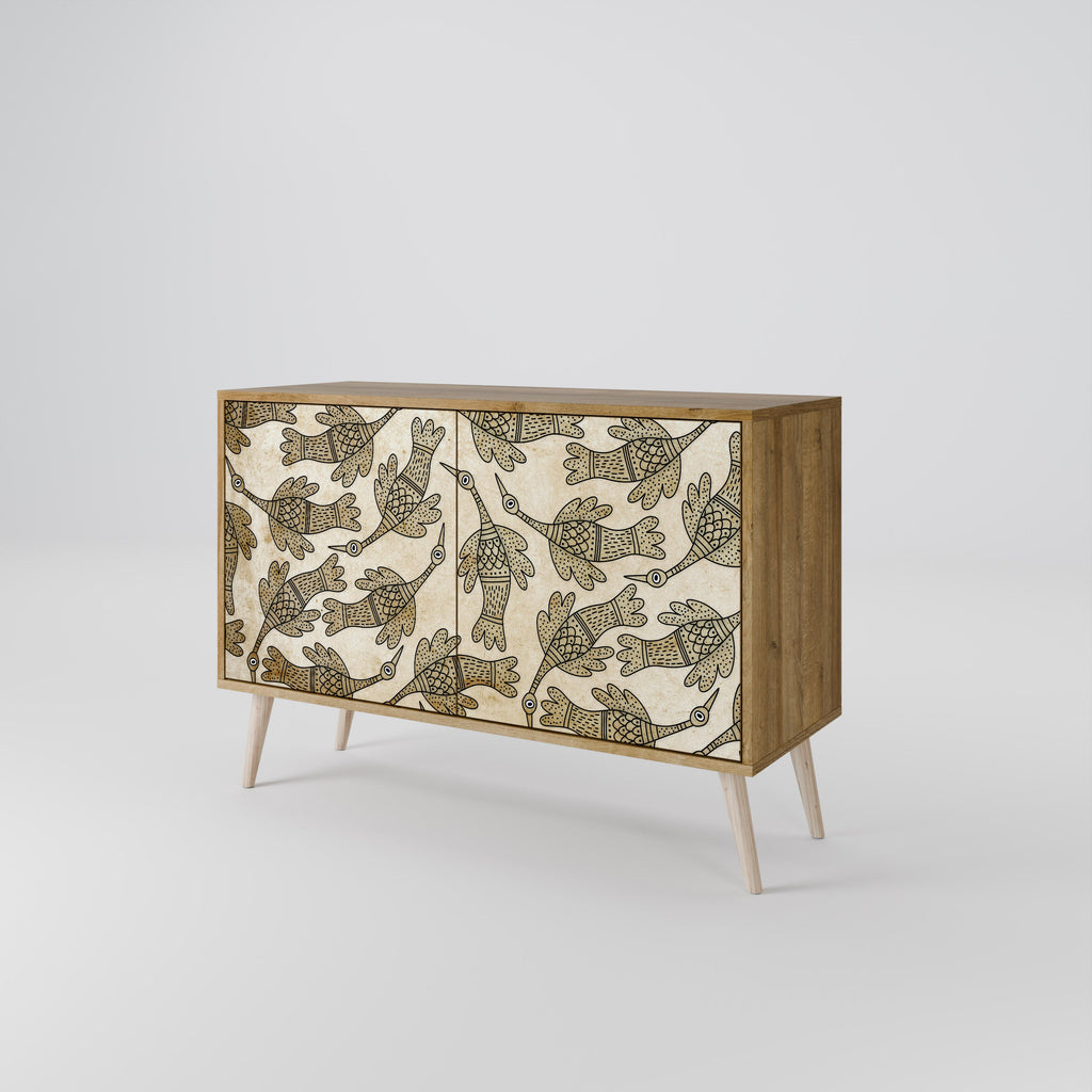 Buffet 2 portes ALMONDINE SONGBIRD effet chêne