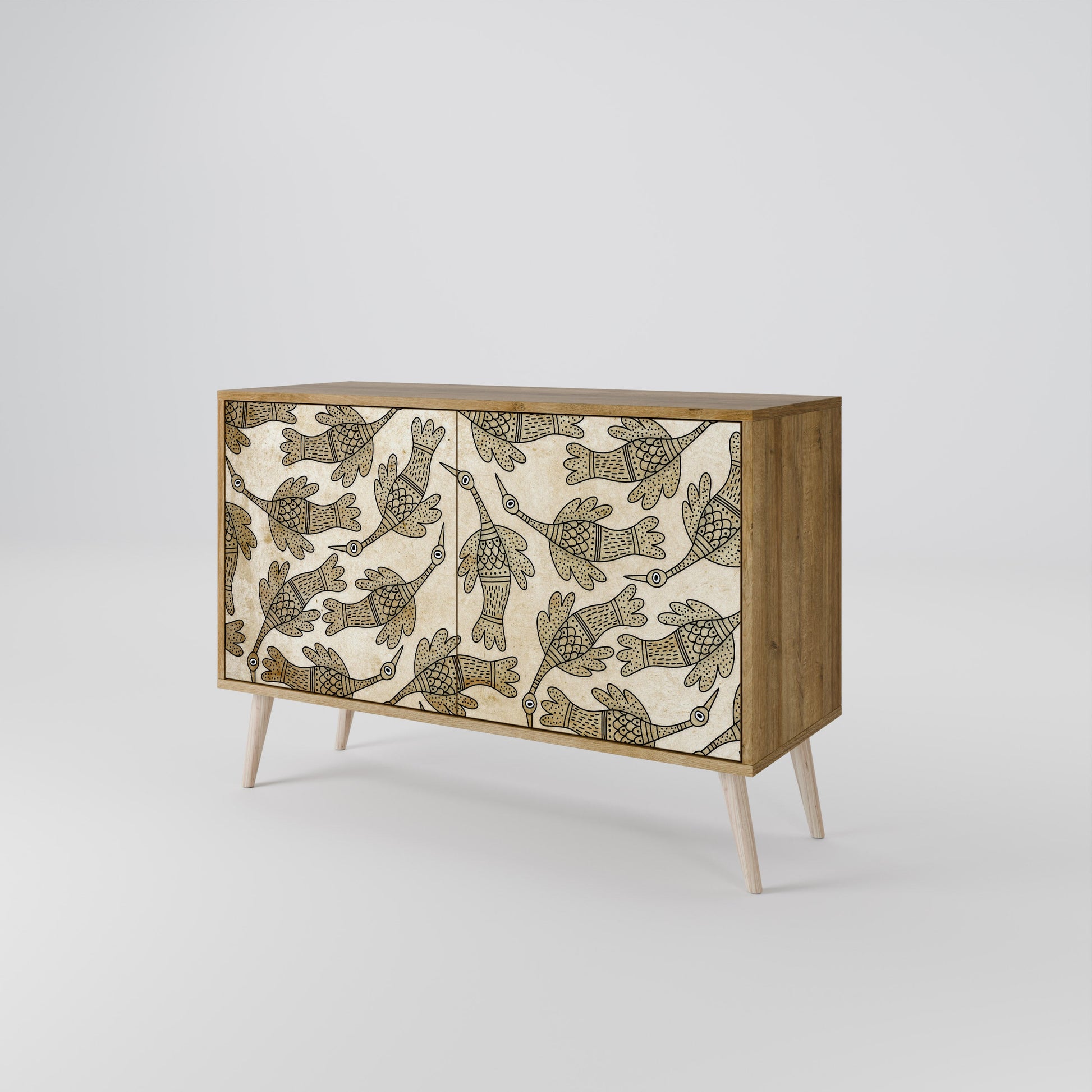 Buffet 2 portes ALMONDINE SONGBIRD effet chêne
