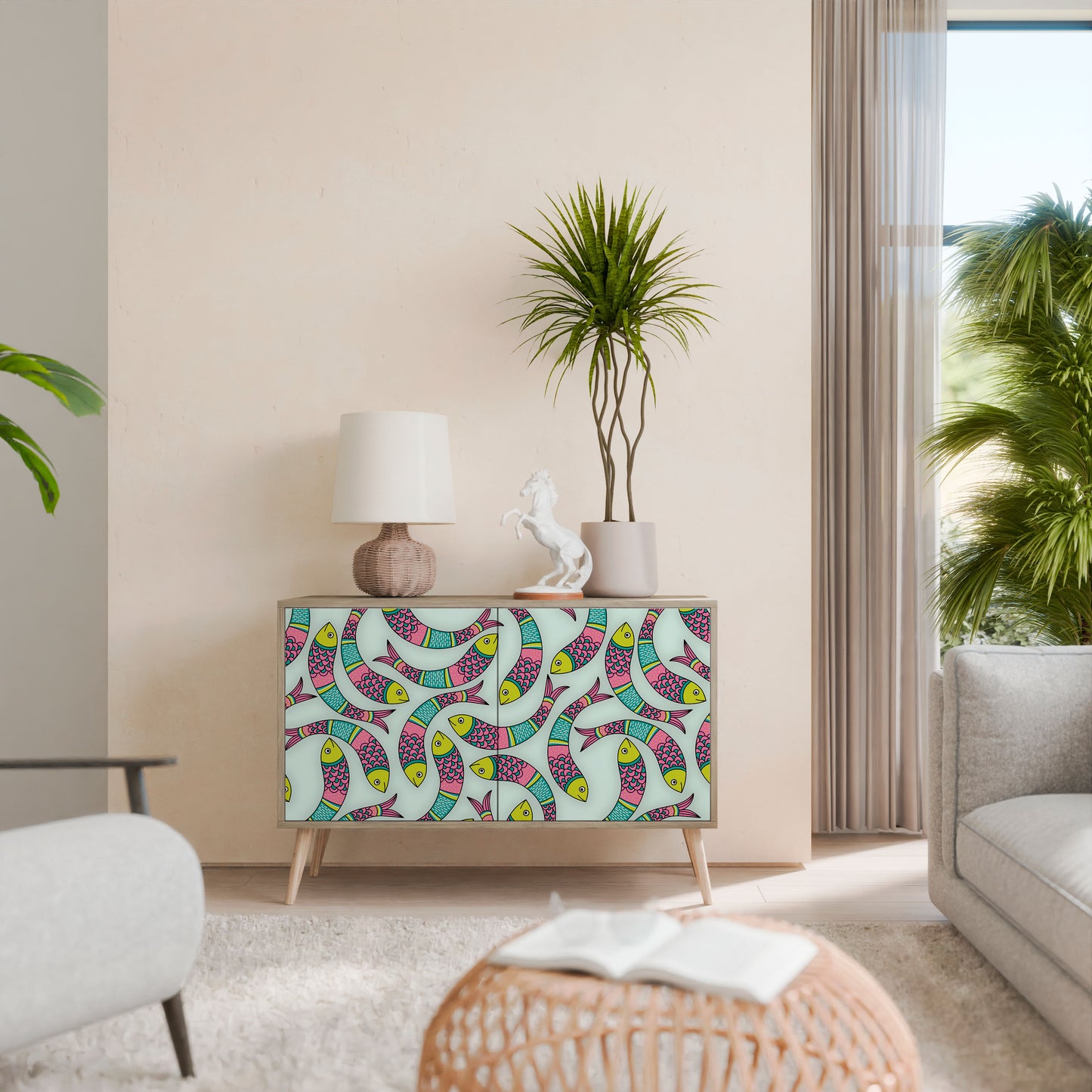 INDIAN FISH 2-Door Sideboard