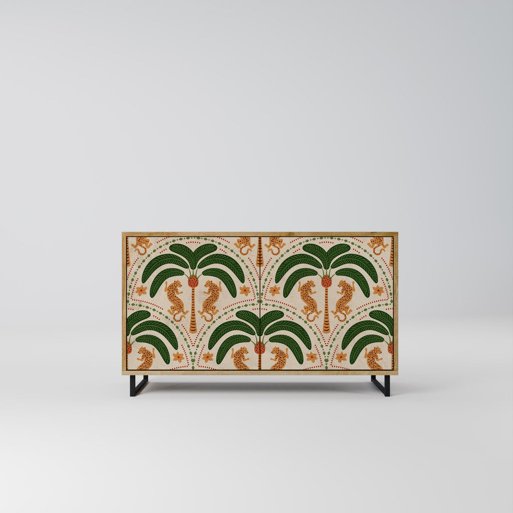 DANCING PREDATORS 2-Door Sideboard in Oak Effect
