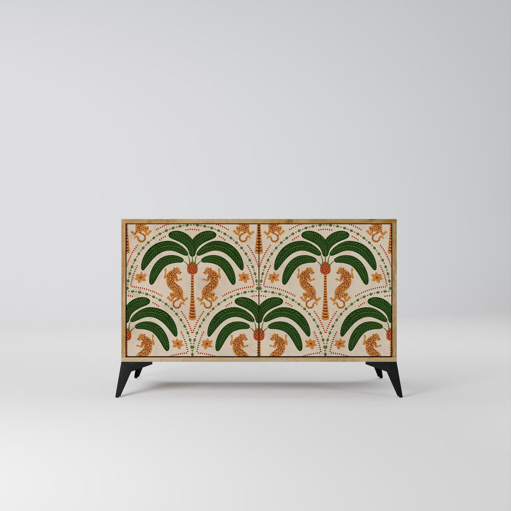 DANCING PREDATORS 2-Door Sideboard in Oak Effect
