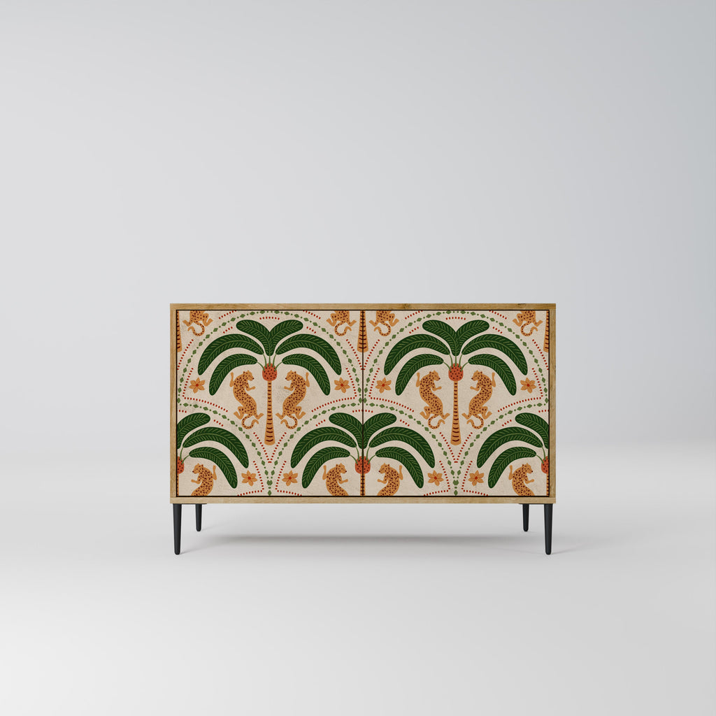 DANCING PREDATORS 2-Door Sideboard in Oak Effect