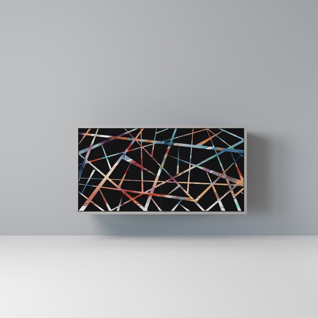 Buffet 2 portes POLYGON VERVE finition grise