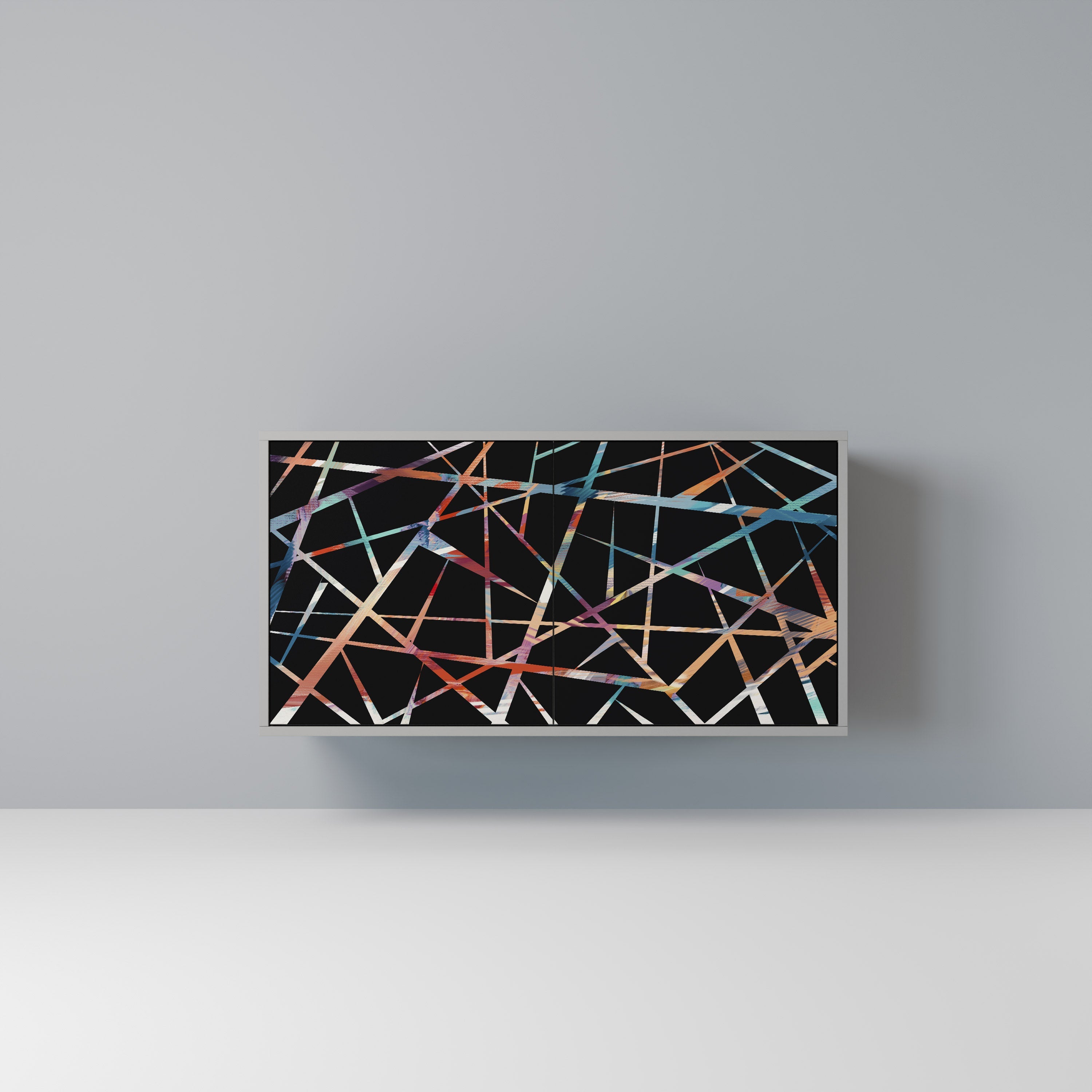 Buffet 2 portes POLYGON VERVE finition grise