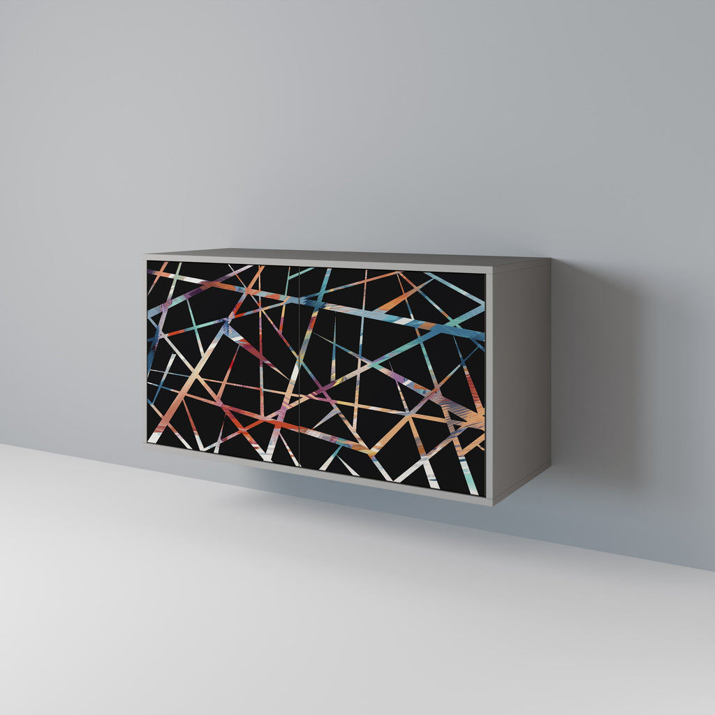 Buffet 2 portes POLYGON VERVE finition grise