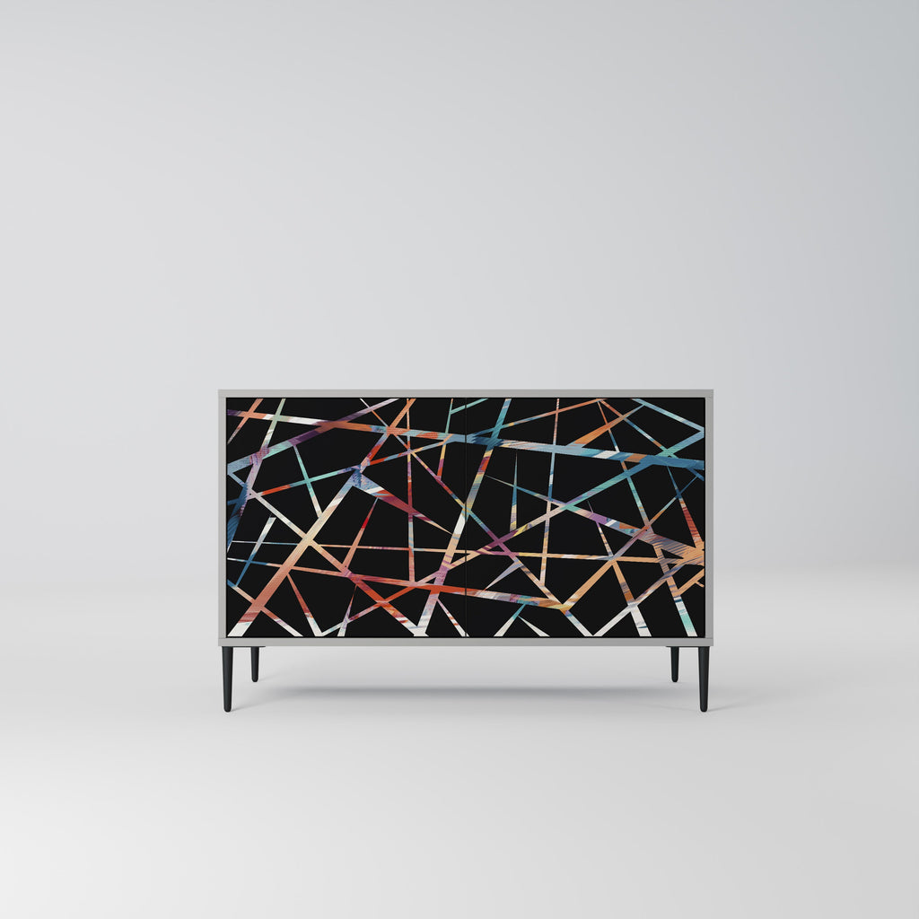 Buffet 2 portes POLYGON VERVE finition grise