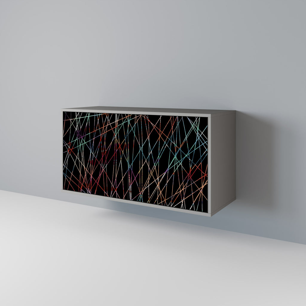 Buffet 2 portes LUMINOUS SNARE finition grise