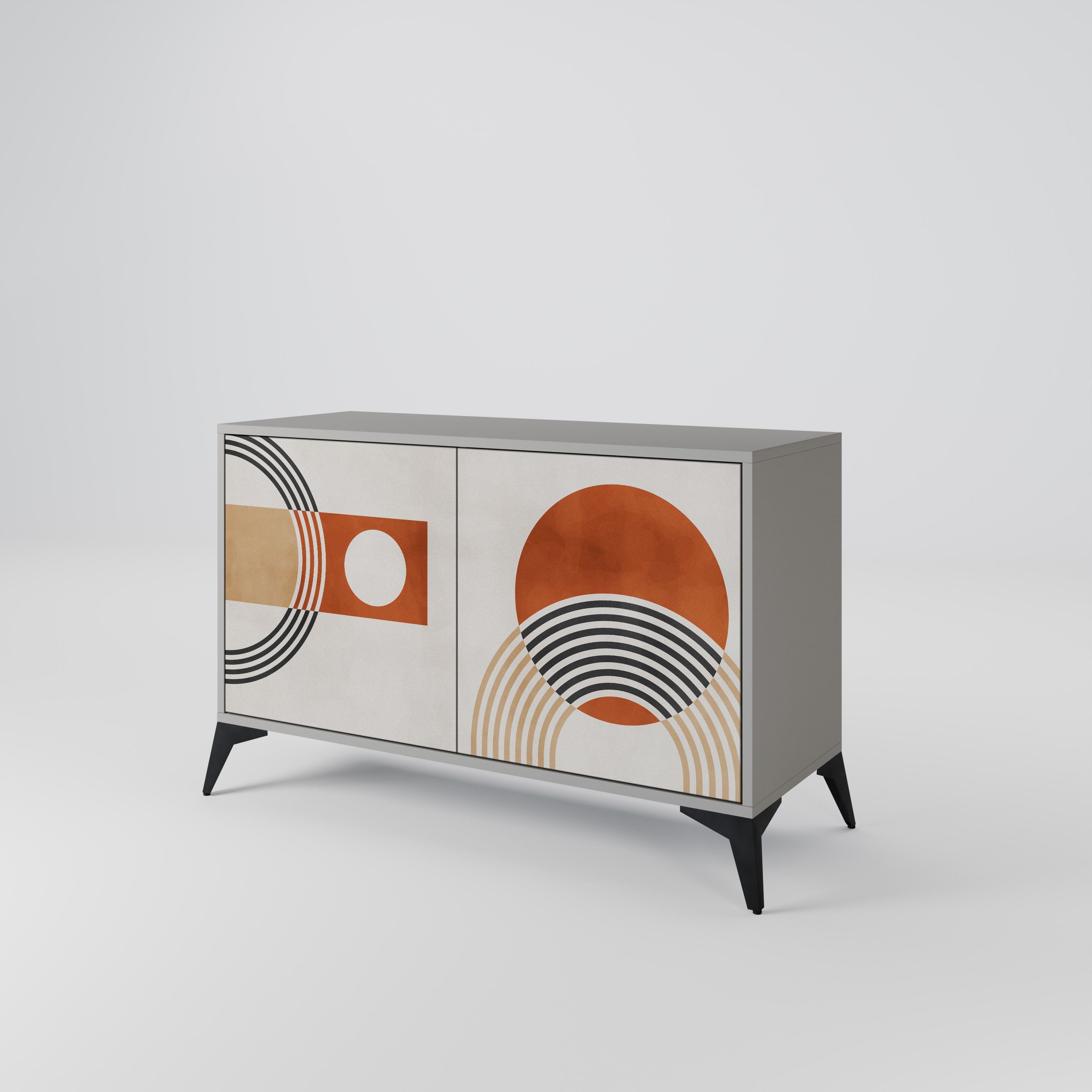 Buffet 2 portes SPACE AROUND en finition grise