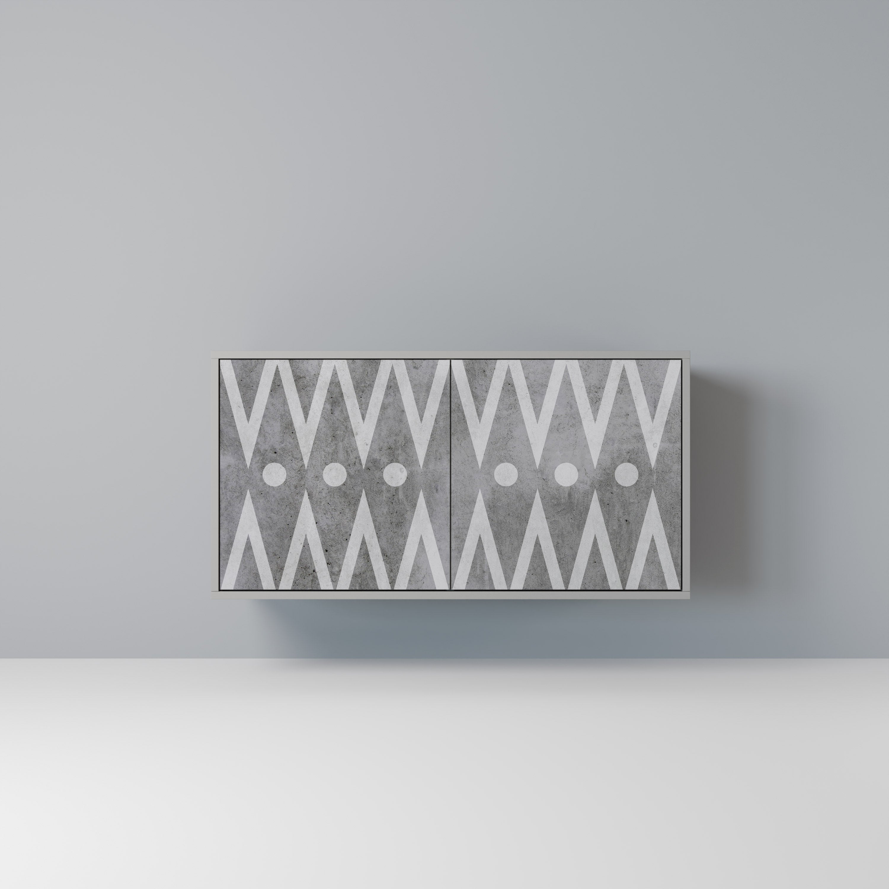 Buffet 2 portes SHARP EDGES finition grise