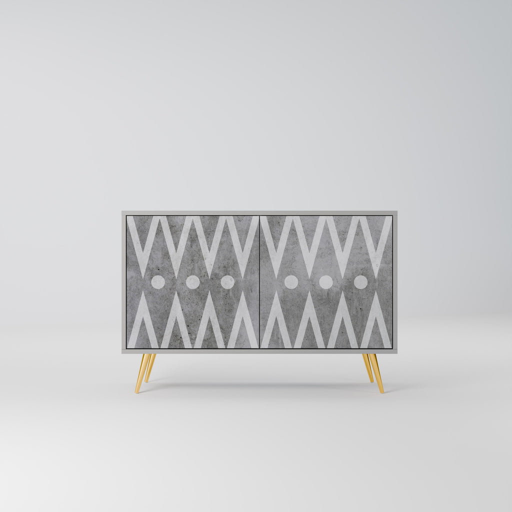 Buffet 2 portes SHARP EDGES finition grise