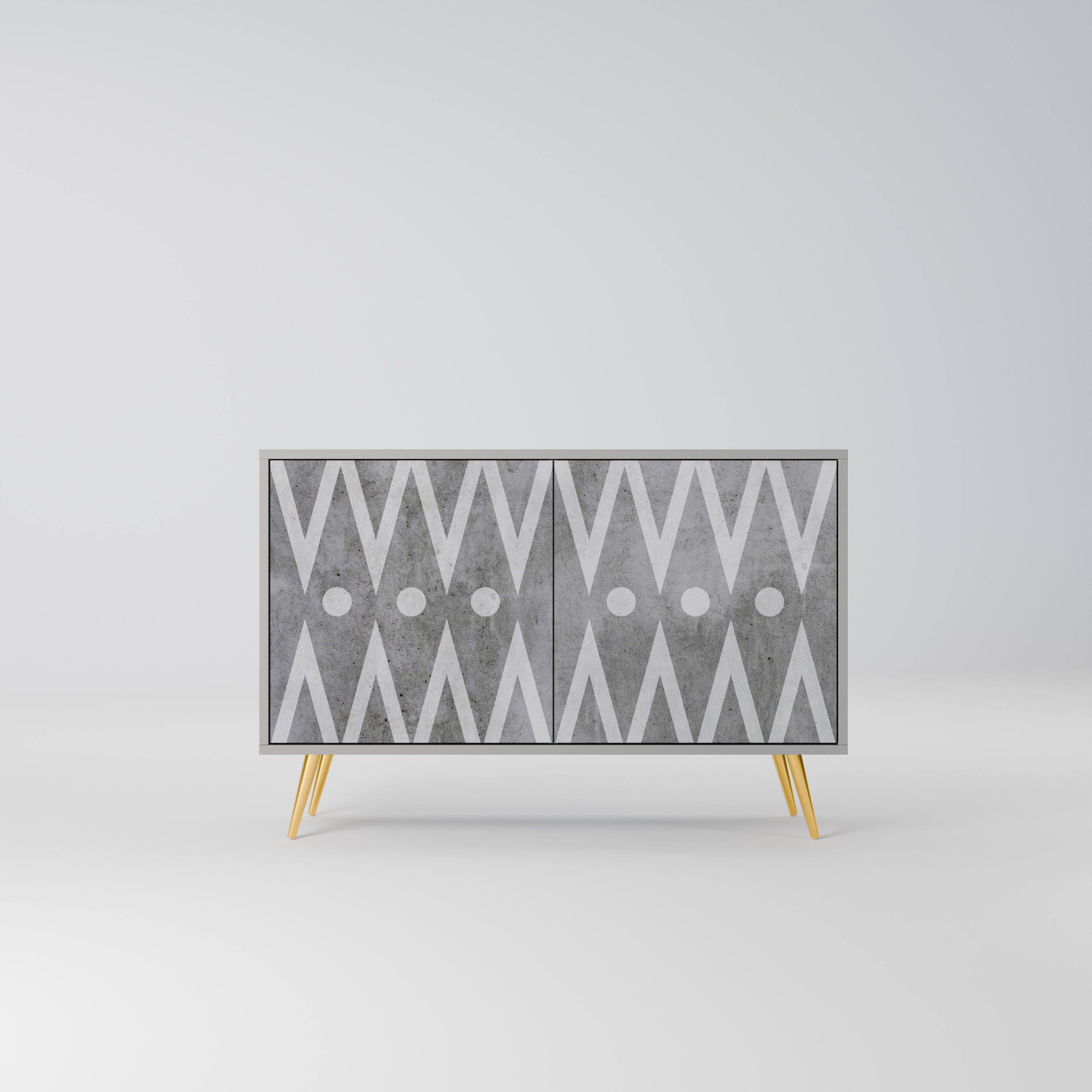 Buffet 2 portes SHARP EDGES finition grise