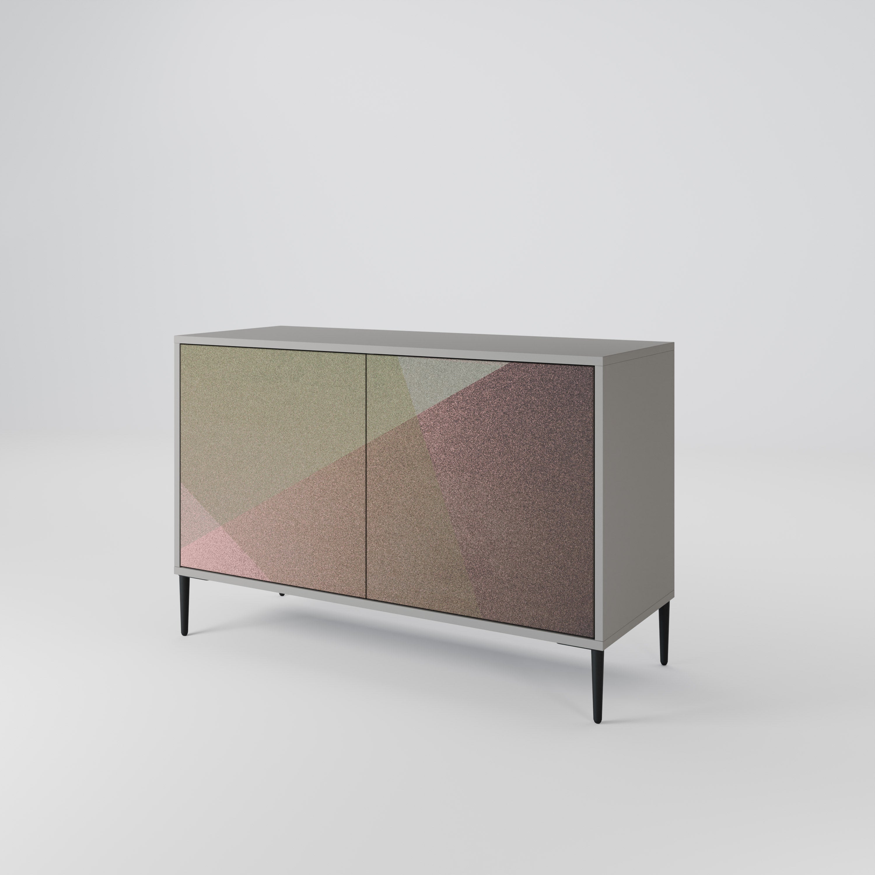 BEIGE GEOMETRY 2-Door Sideboard