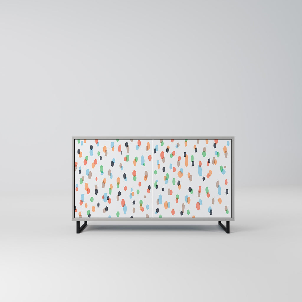 Buffet 2 portes ENERGETIC SPOTS finition grise