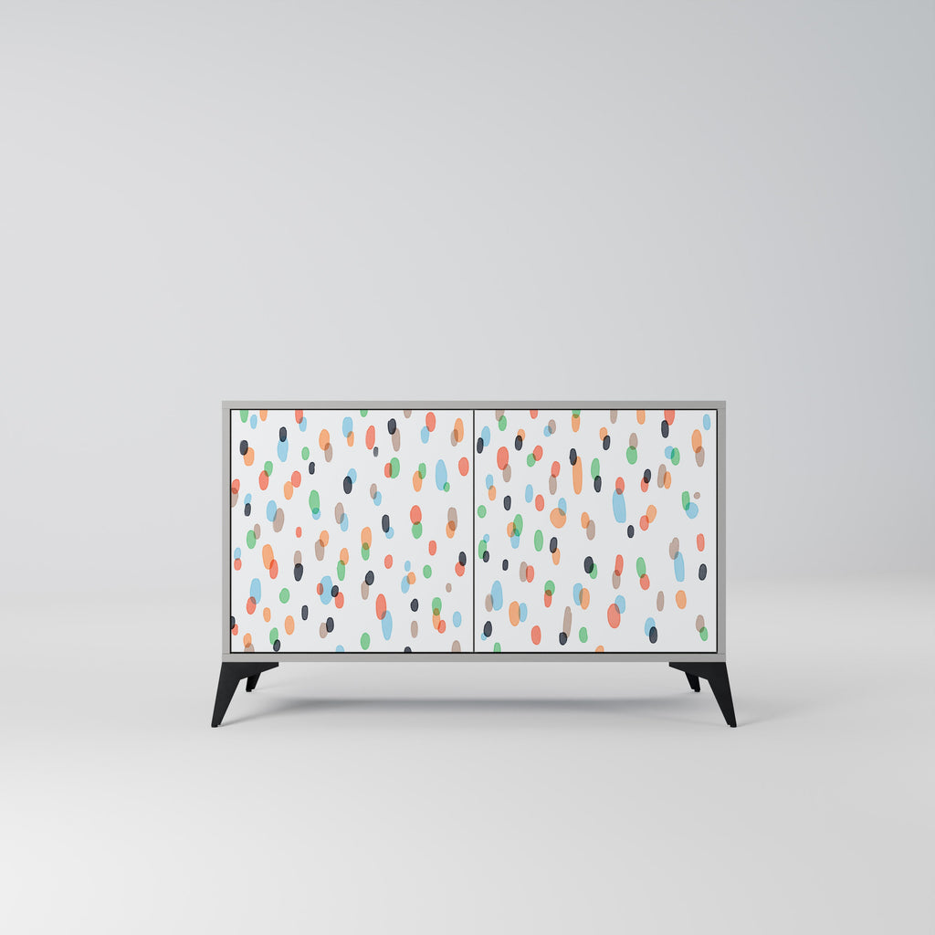 Buffet 2 portes ENERGETIC SPOTS finition grise