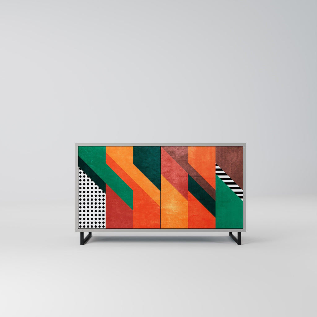 Buffet 2 portes MAKESHIFT ARTISTRY en finition grise