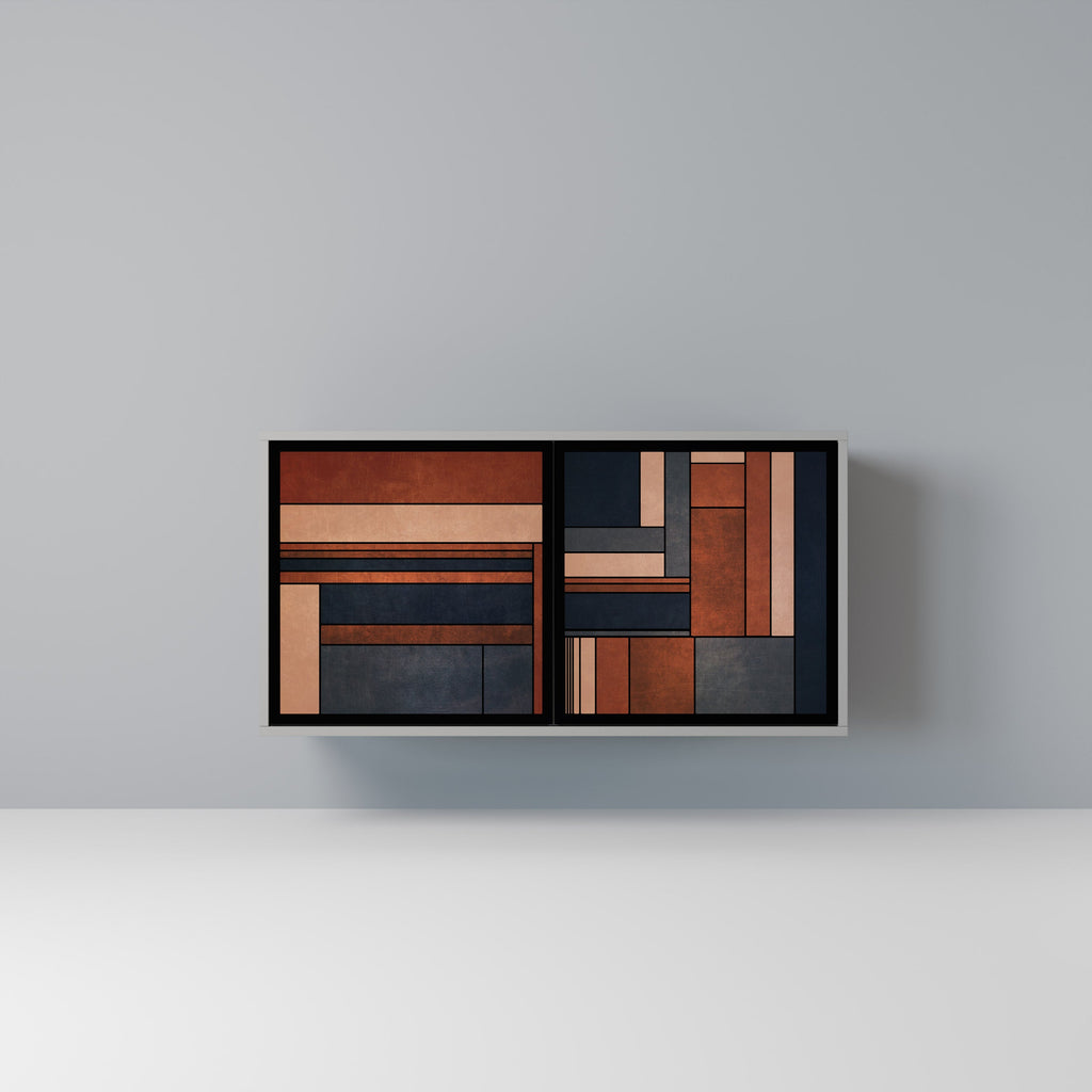 Buffet 2 portes INTREPID FORMATION en finition grise