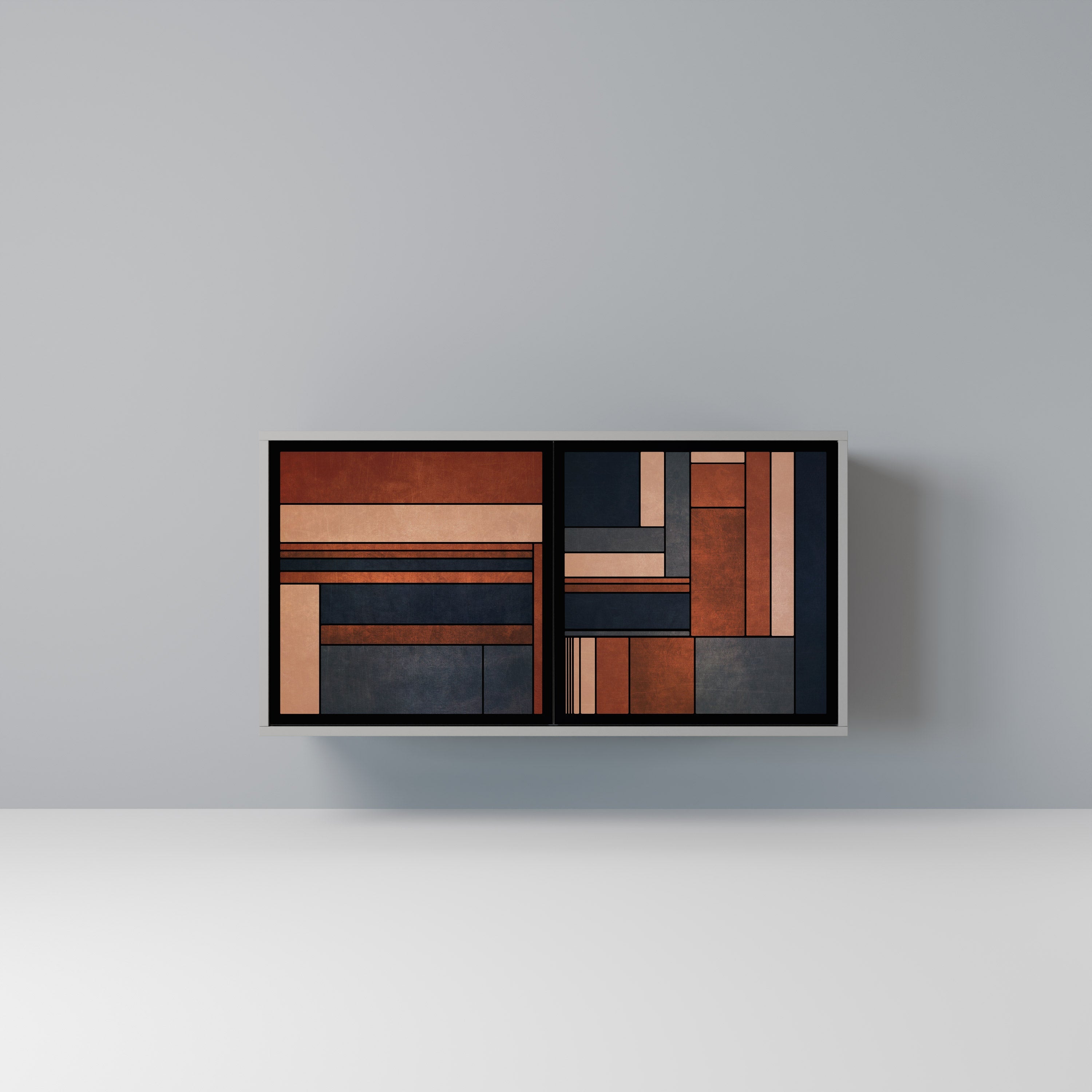 Buffet 2 portes INTREPID FORMATION en finition grise