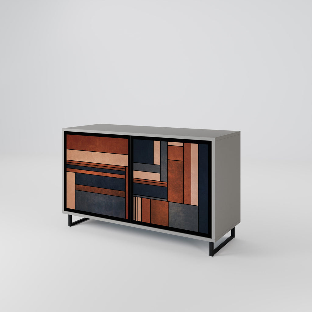 Buffet 2 portes INTREPID FORMATION en finition grise