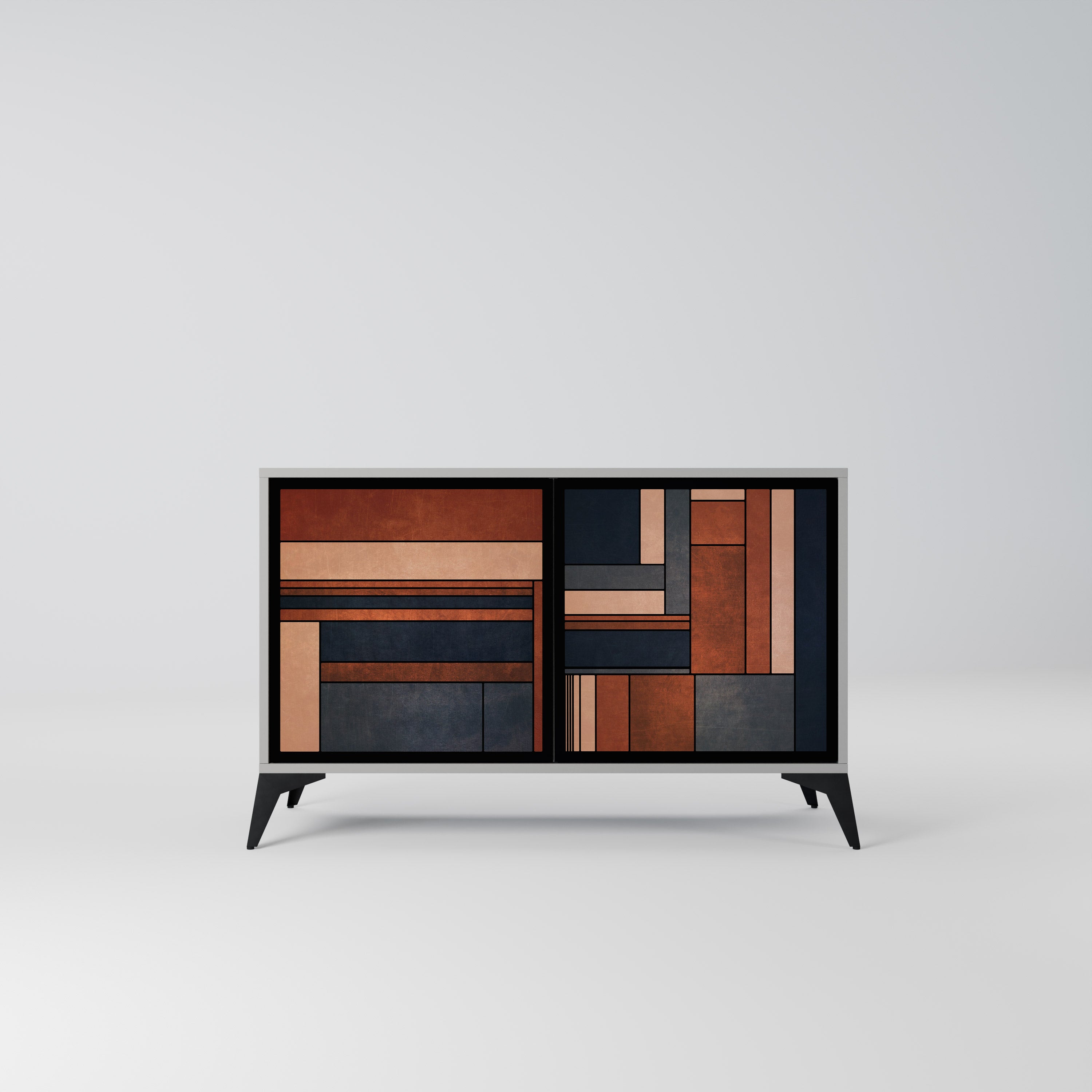 Buffet 2 portes INTREPID FORMATION en finition grise