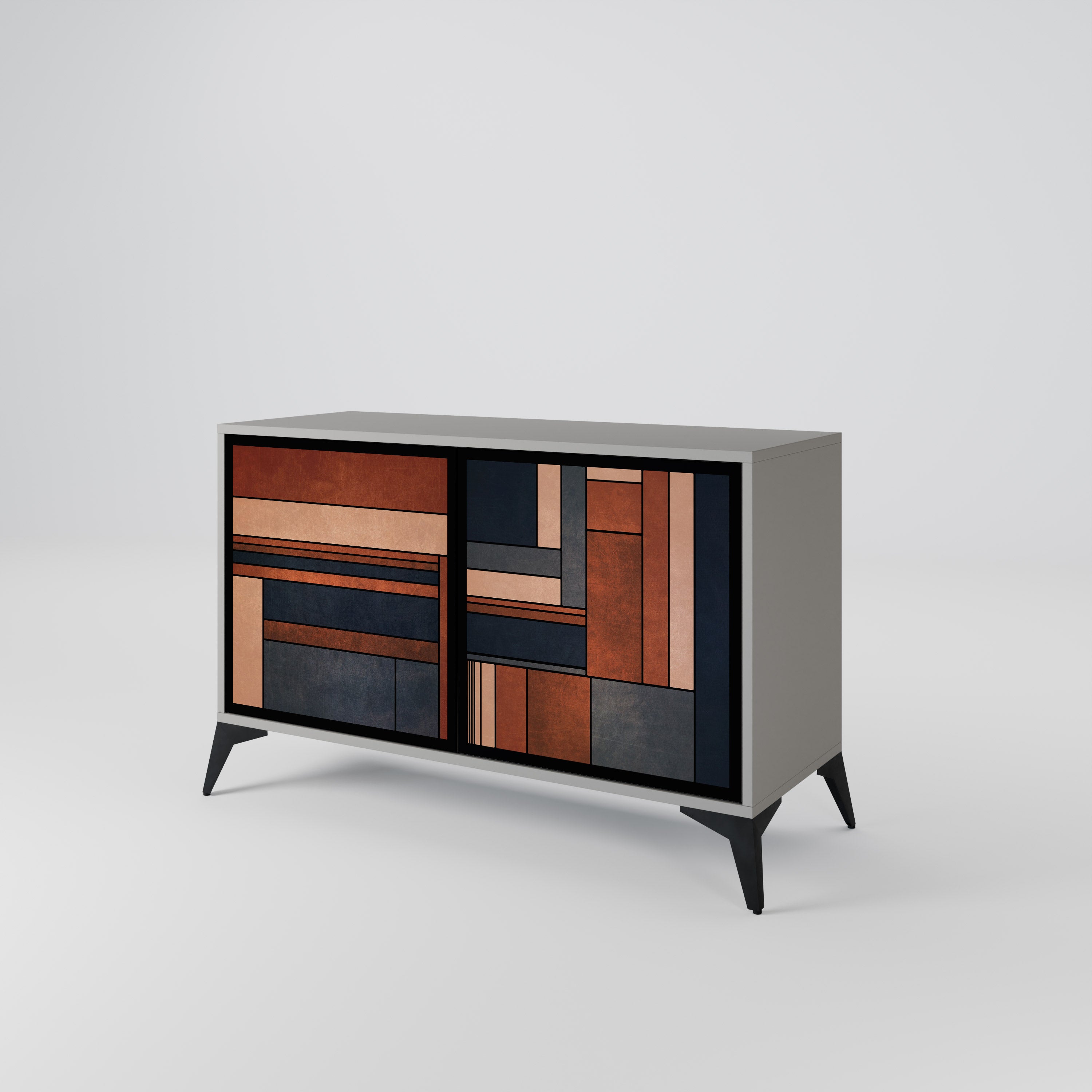 Buffet 2 portes INTREPID FORMATION en finition grise