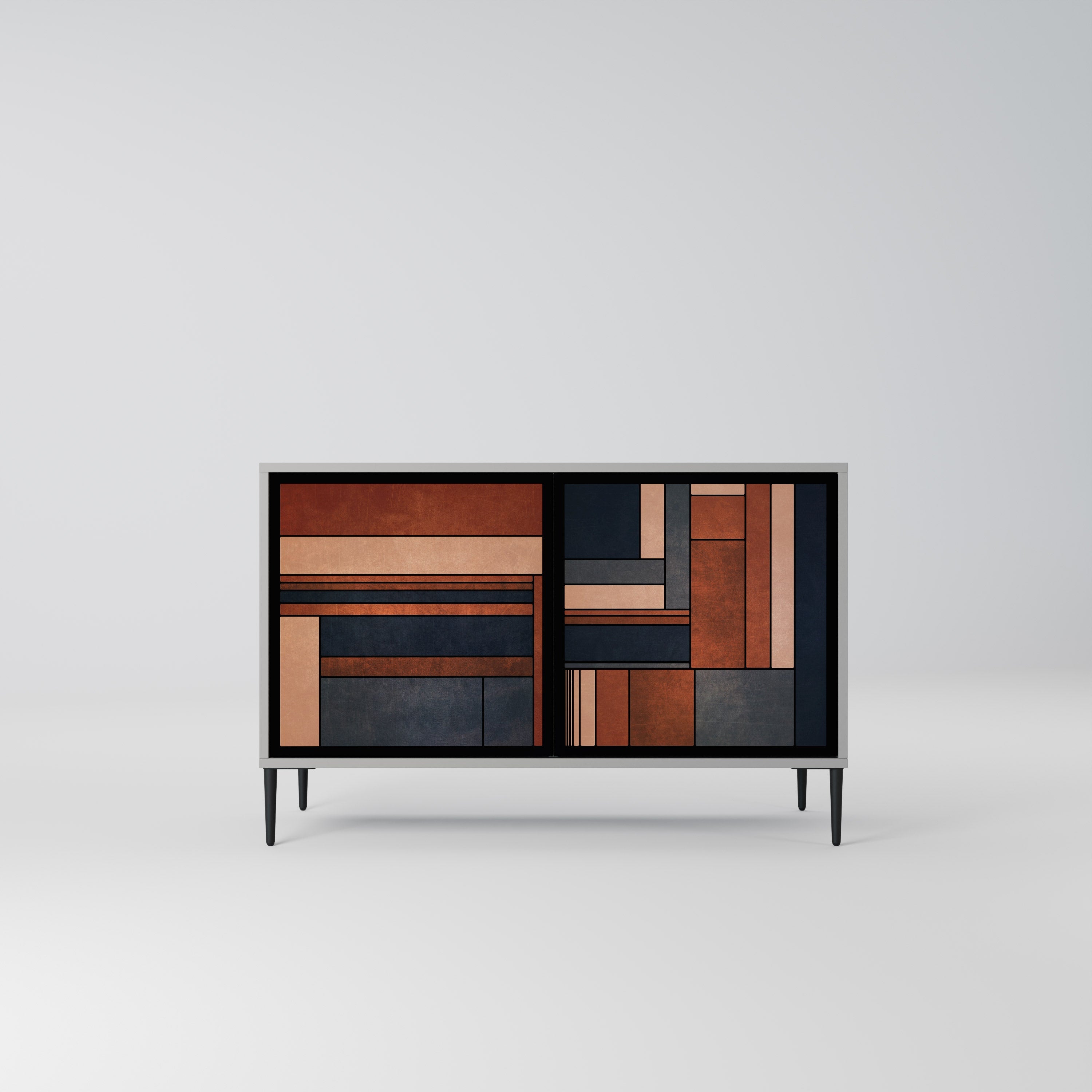 Buffet 2 portes INTREPID FORMATION en finition grise