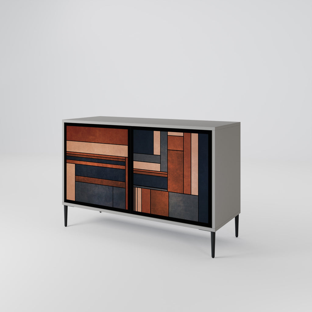 Buffet 2 portes INTREPID FORMATION en finition grise