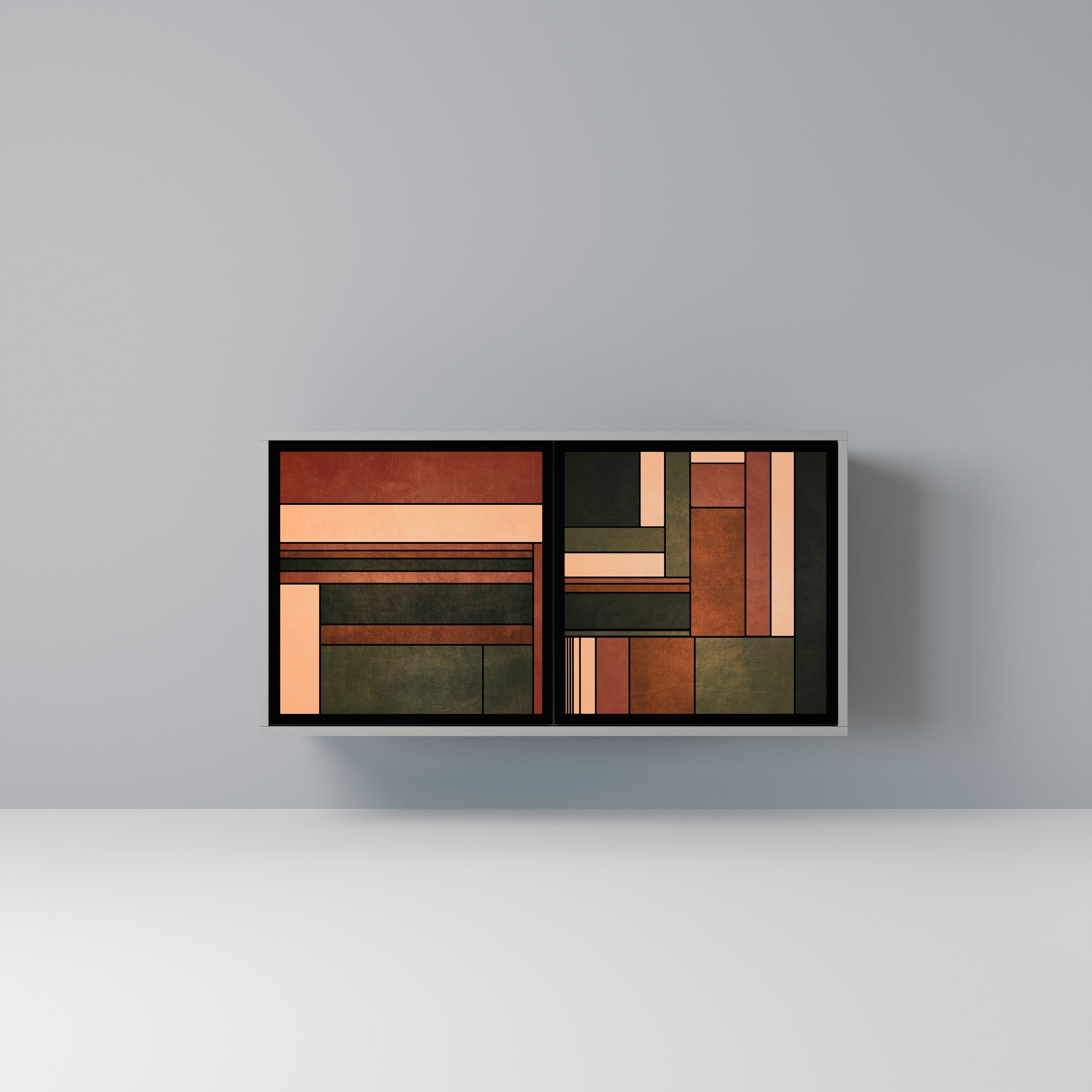 Buffet 2 portes FIGURES OF NATURE finition grise