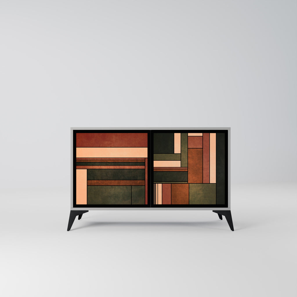 Buffet 2 portes FIGURES OF NATURE finition grise