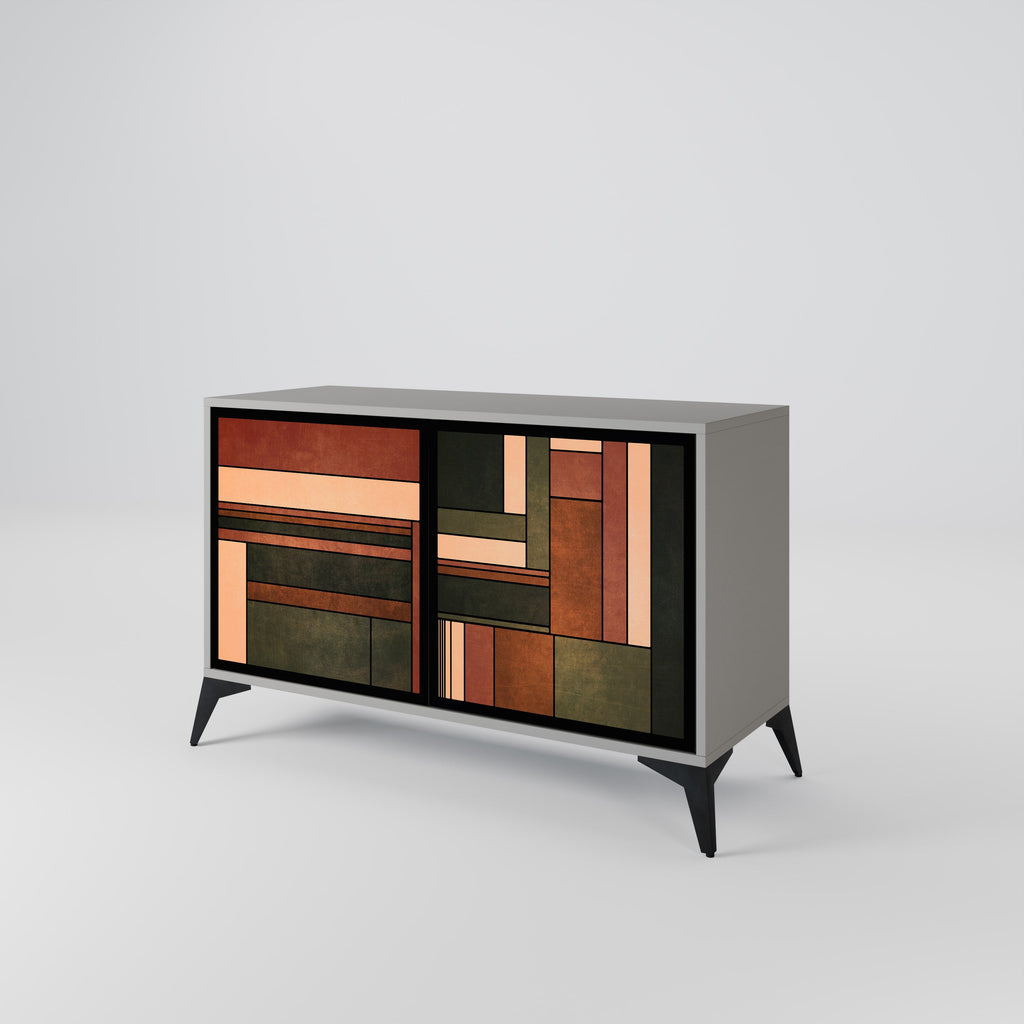 Buffet 2 portes FIGURES OF NATURE finition grise