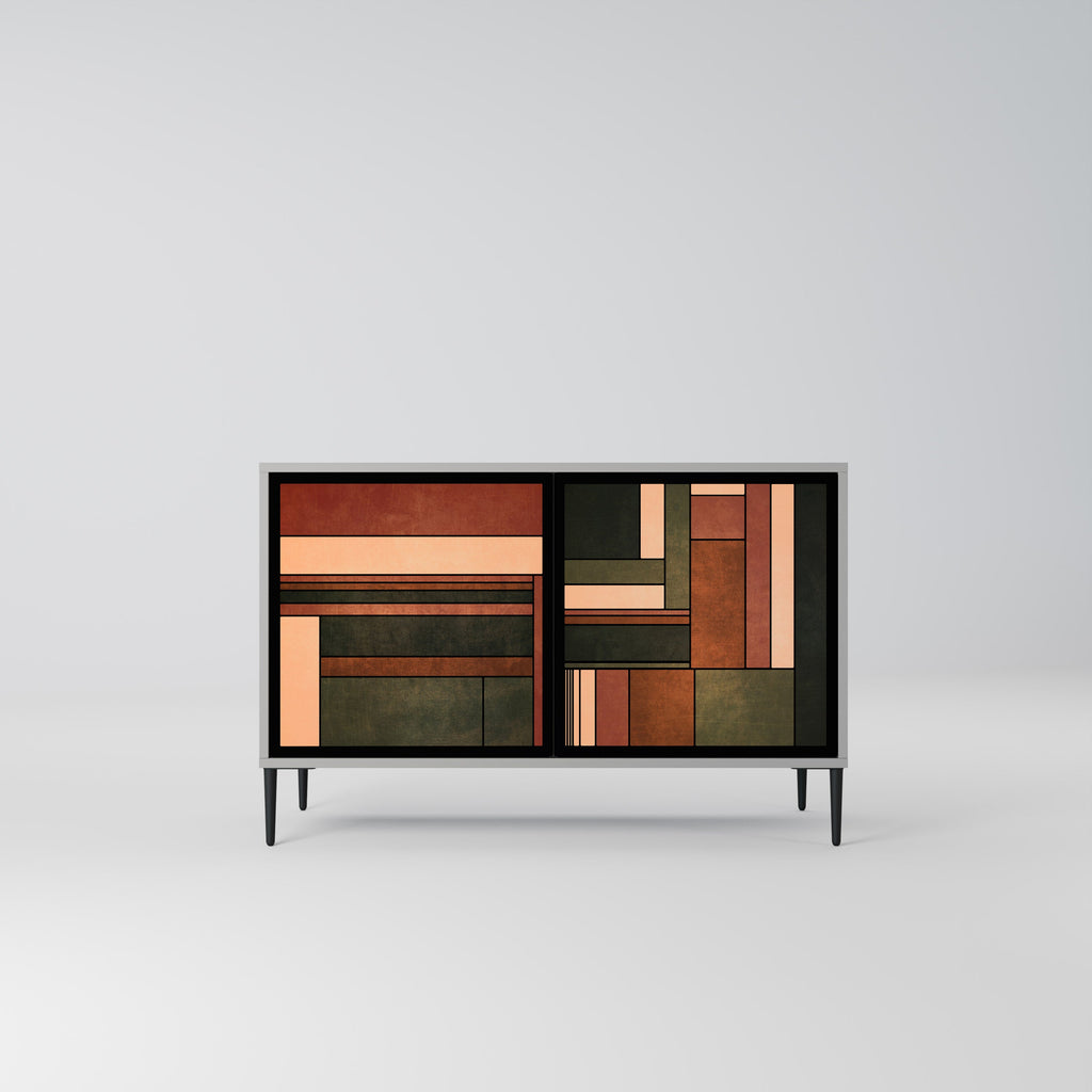 Buffet 2 portes FIGURES OF NATURE finition grise