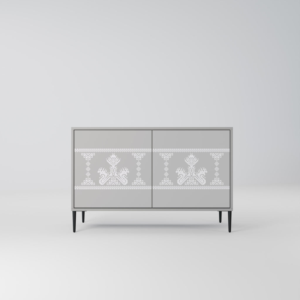 Buffet 2 portes THAI GRAY finition grise