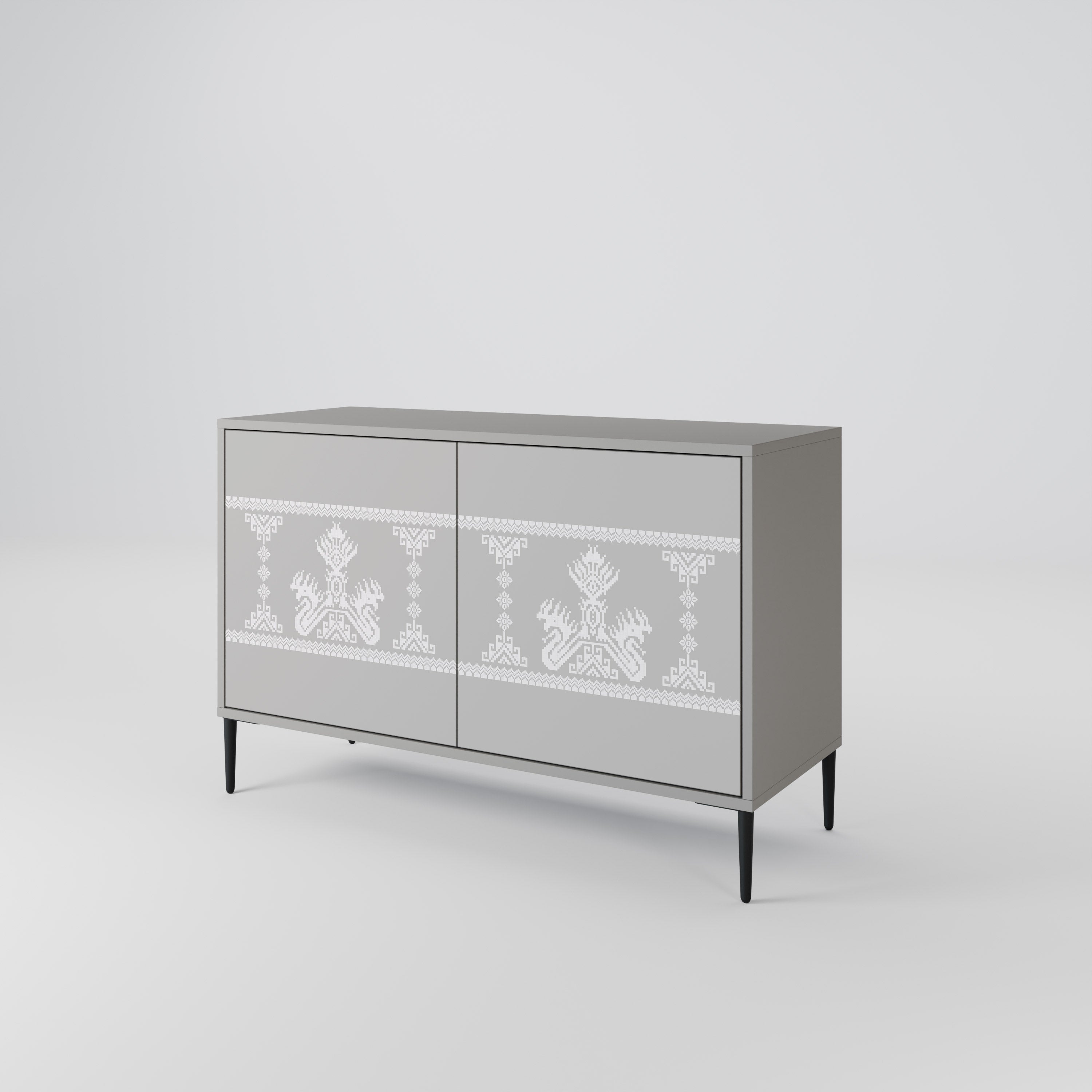 Buffet 2 portes THAI GRAY finition grise